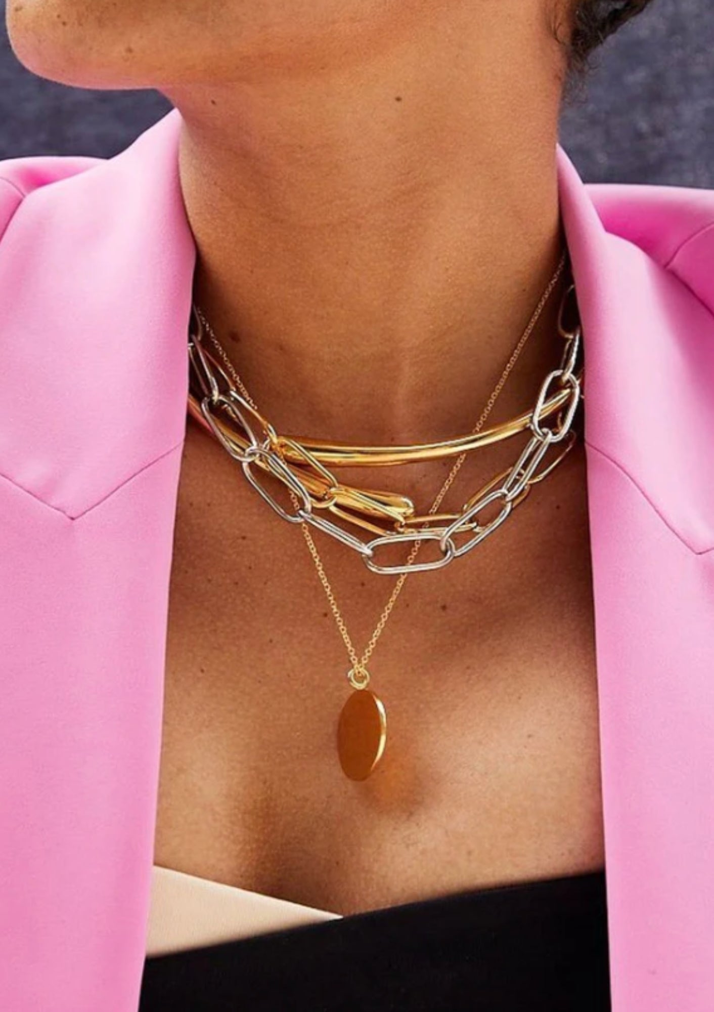 Dash Hinge Wrap Choker | Gold