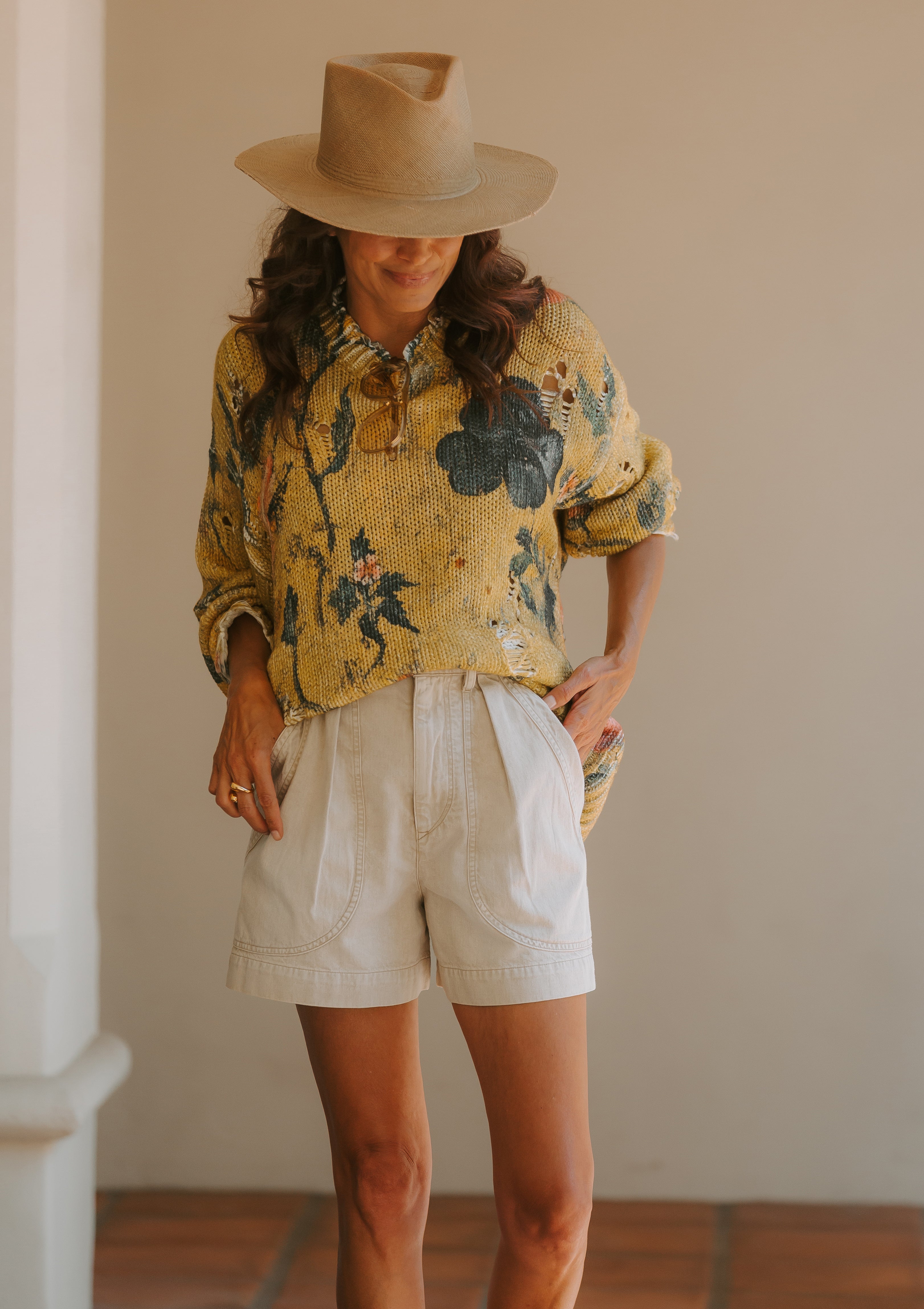 Noemia Shorts | Ecru