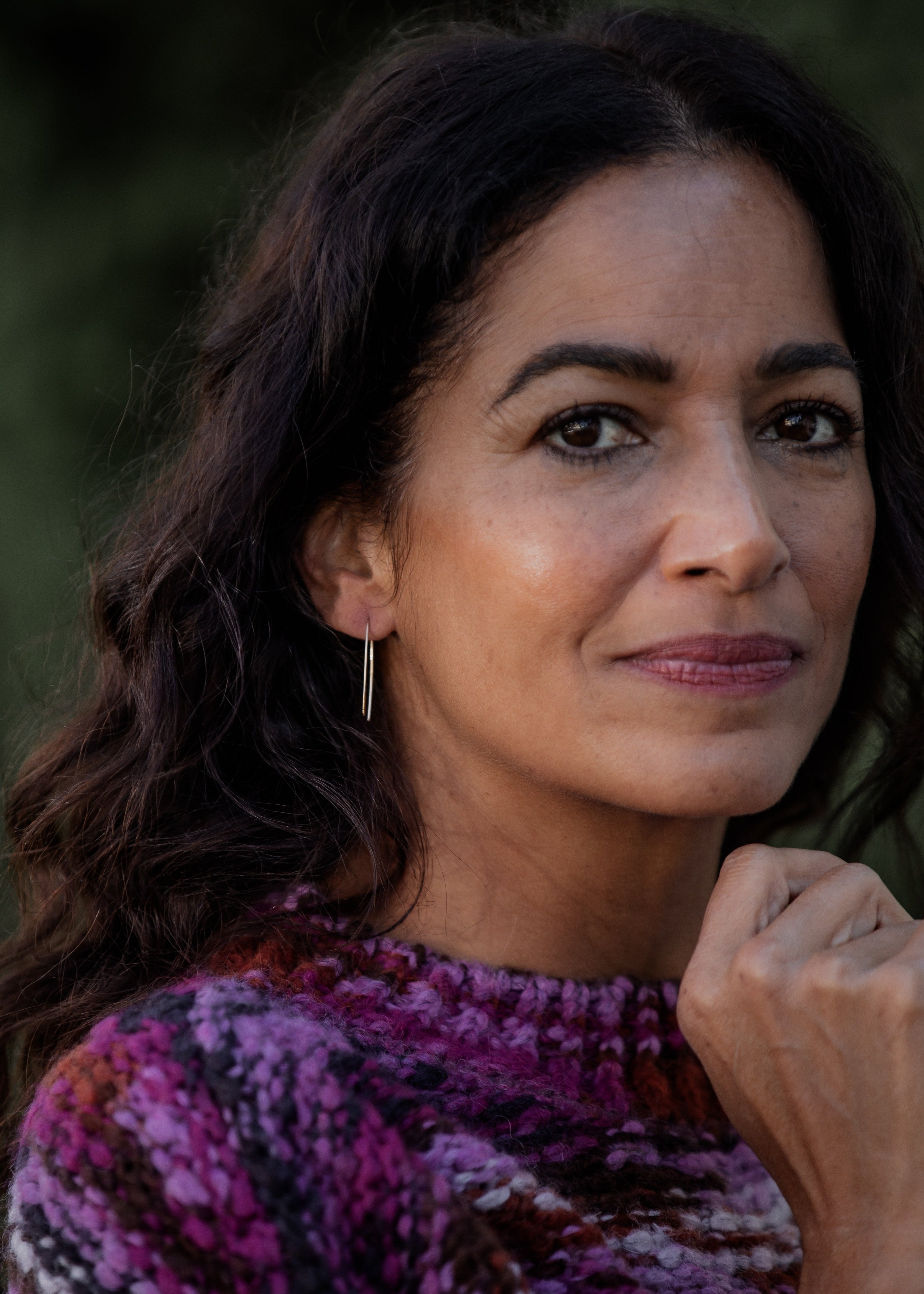 14K Hammered Drop Earrings | Gold