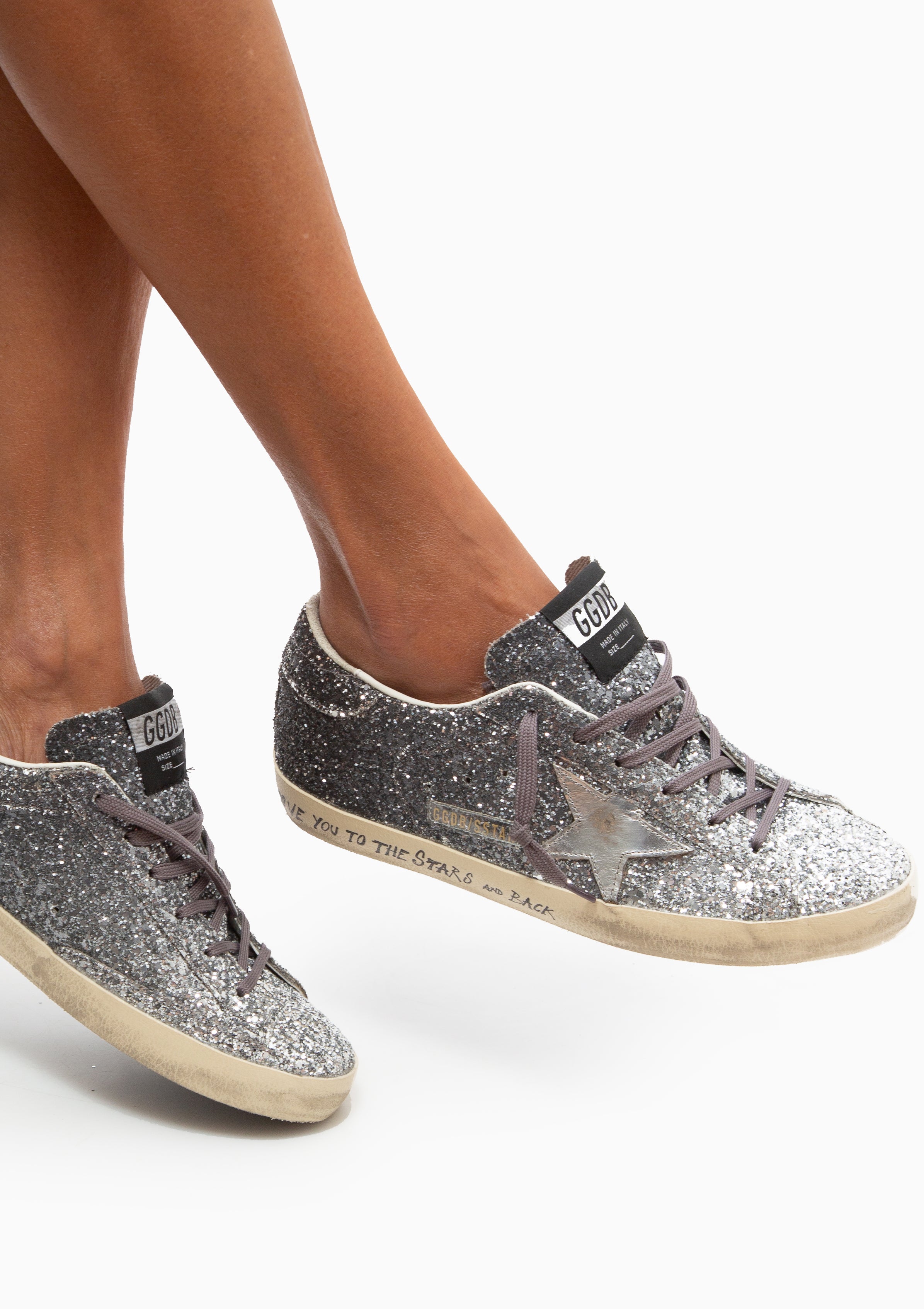 Superstar Sneaker Glitter Upper Metallic Star | Silver/Black