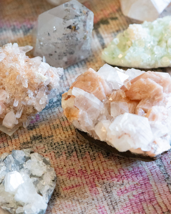 Zeolite Crystal 7 | Apophyllite and Peach Stilbite