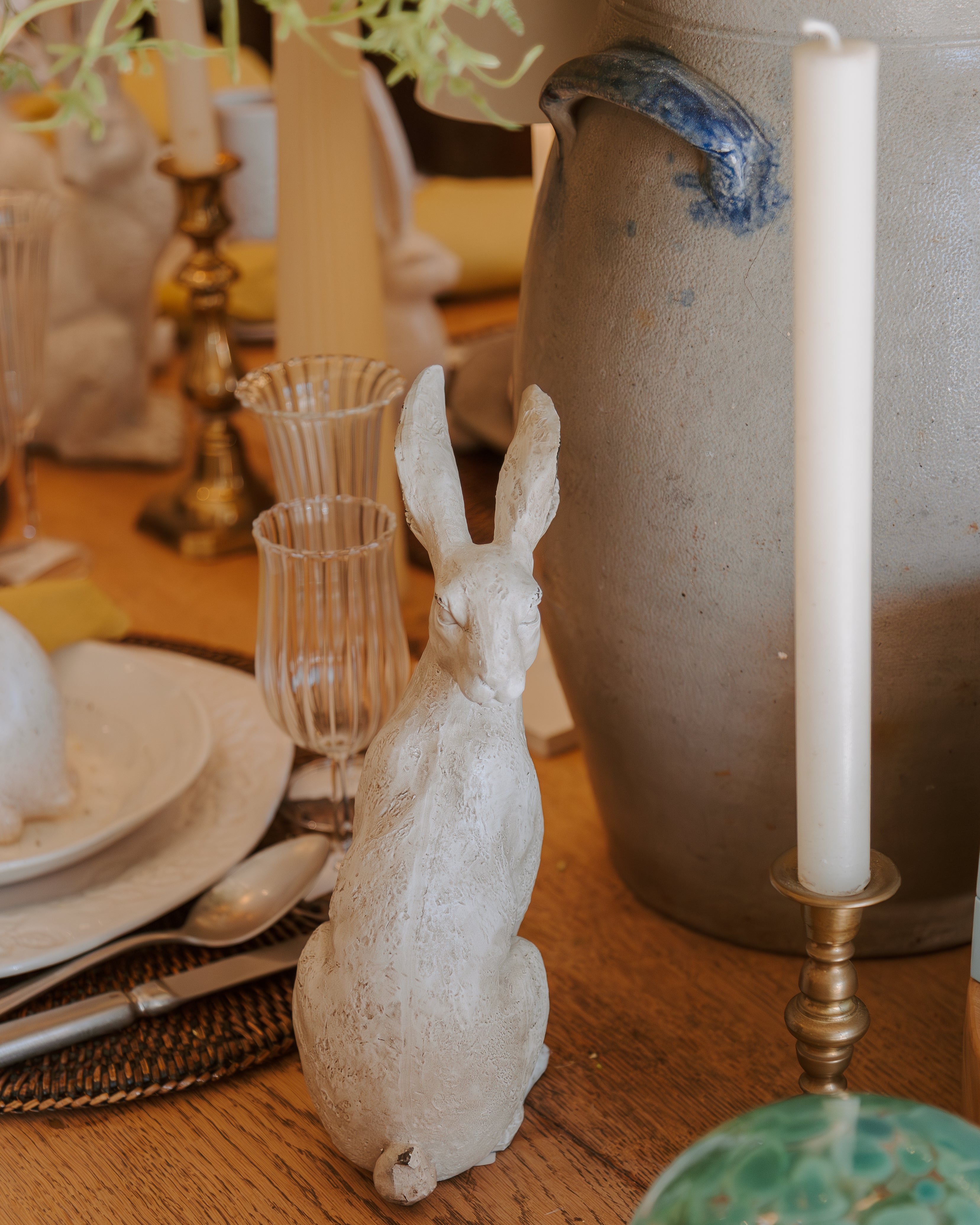 Distressed Calm Rabbit Figurine