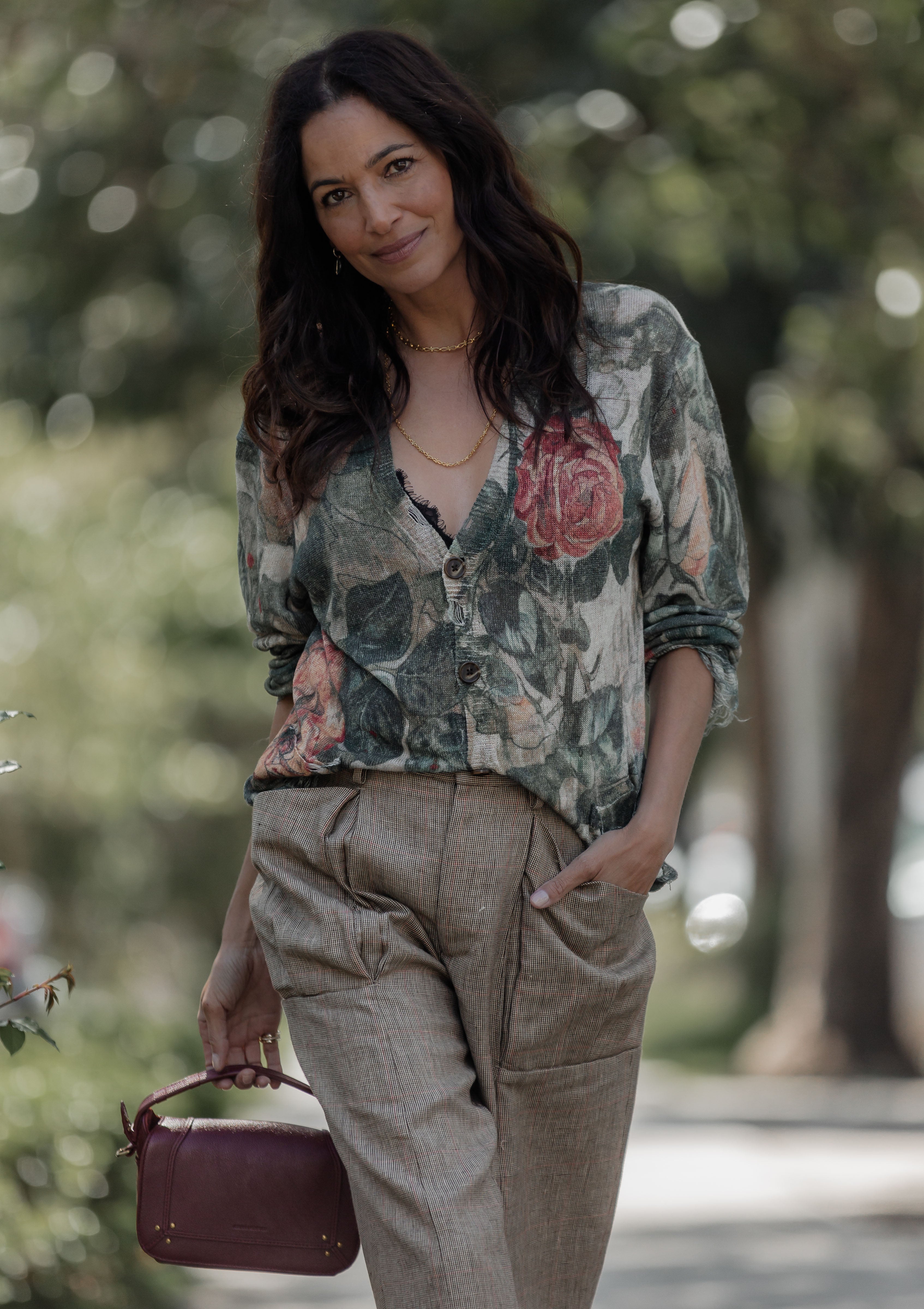 Boyfriend Cardigan | Camo Rose