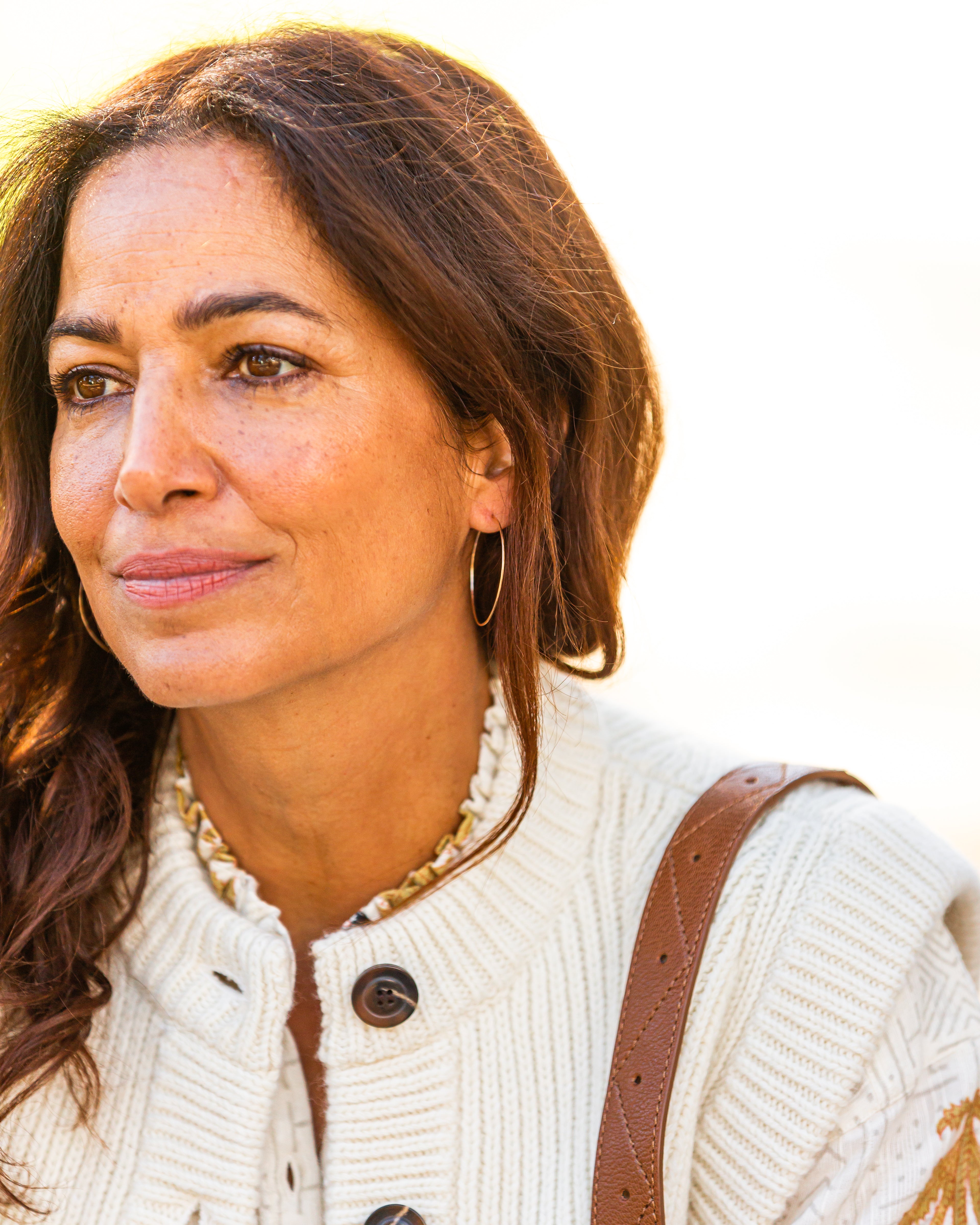 14K Hammered Hoops | Large