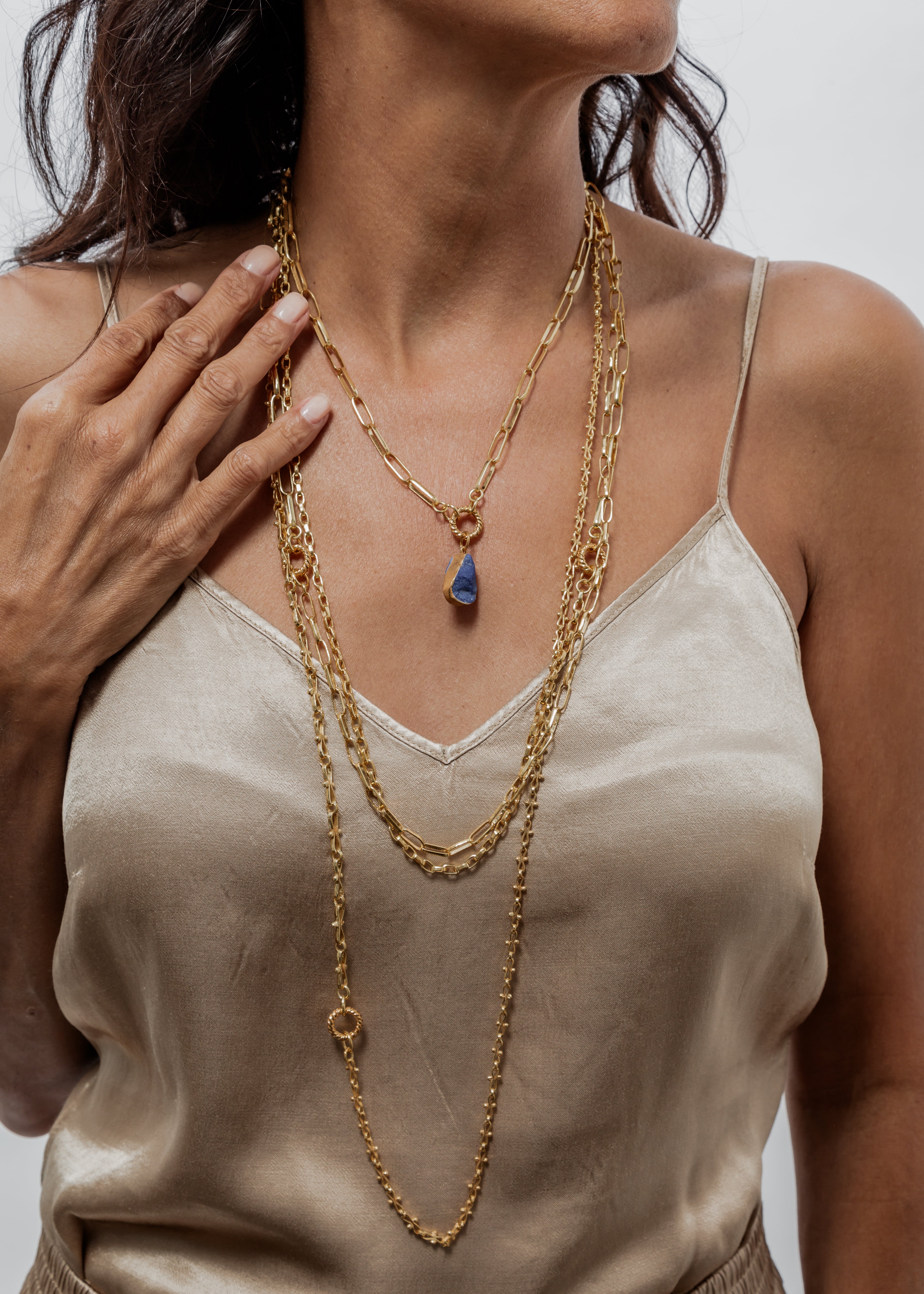 18kt Gold Vermeil PSTM Afghanistan Linked in Love Sahila Necklace