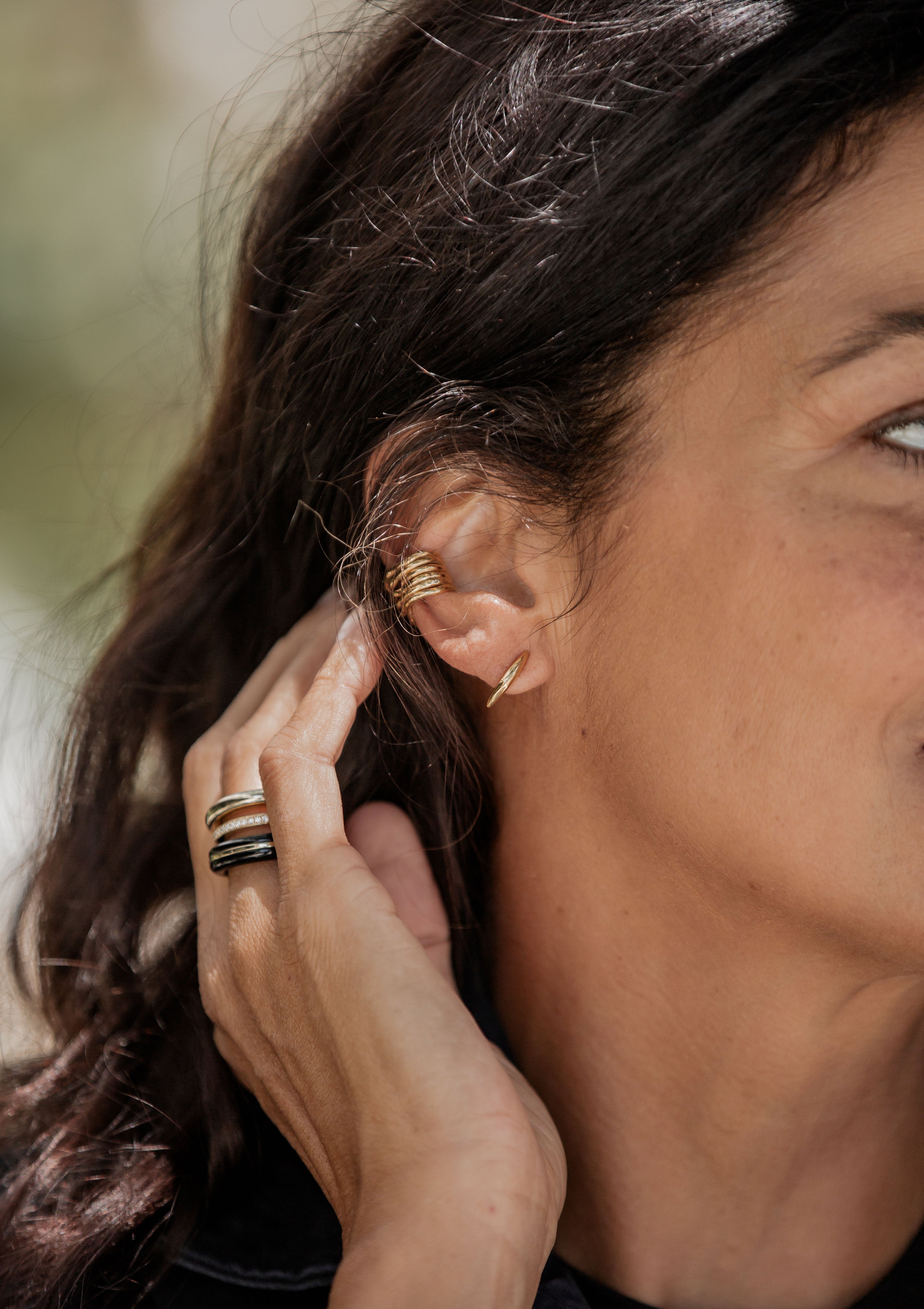 18kt Gold Vermeil PSTM Afghanistan Linked in Love Rabica Small Hoop Earrings | Gold