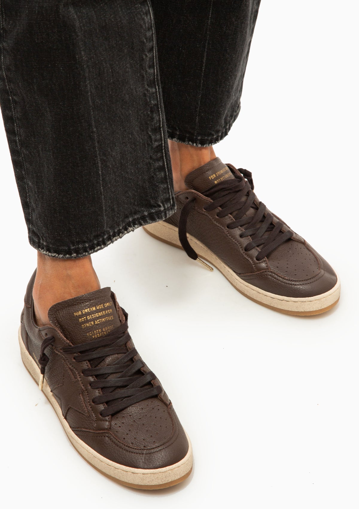 Ball Star Sneaker Tone On Tone Leather | Dark Brown