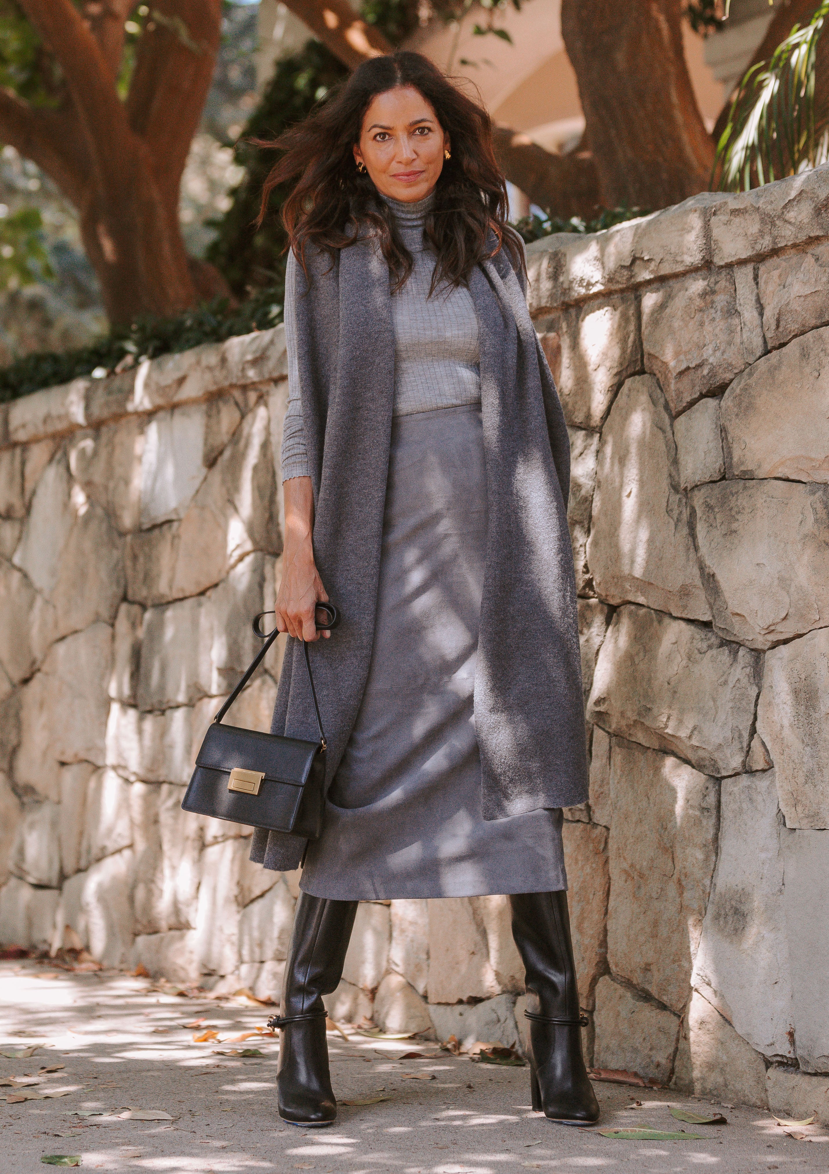 Cloak Sweater Coat | Charcoal