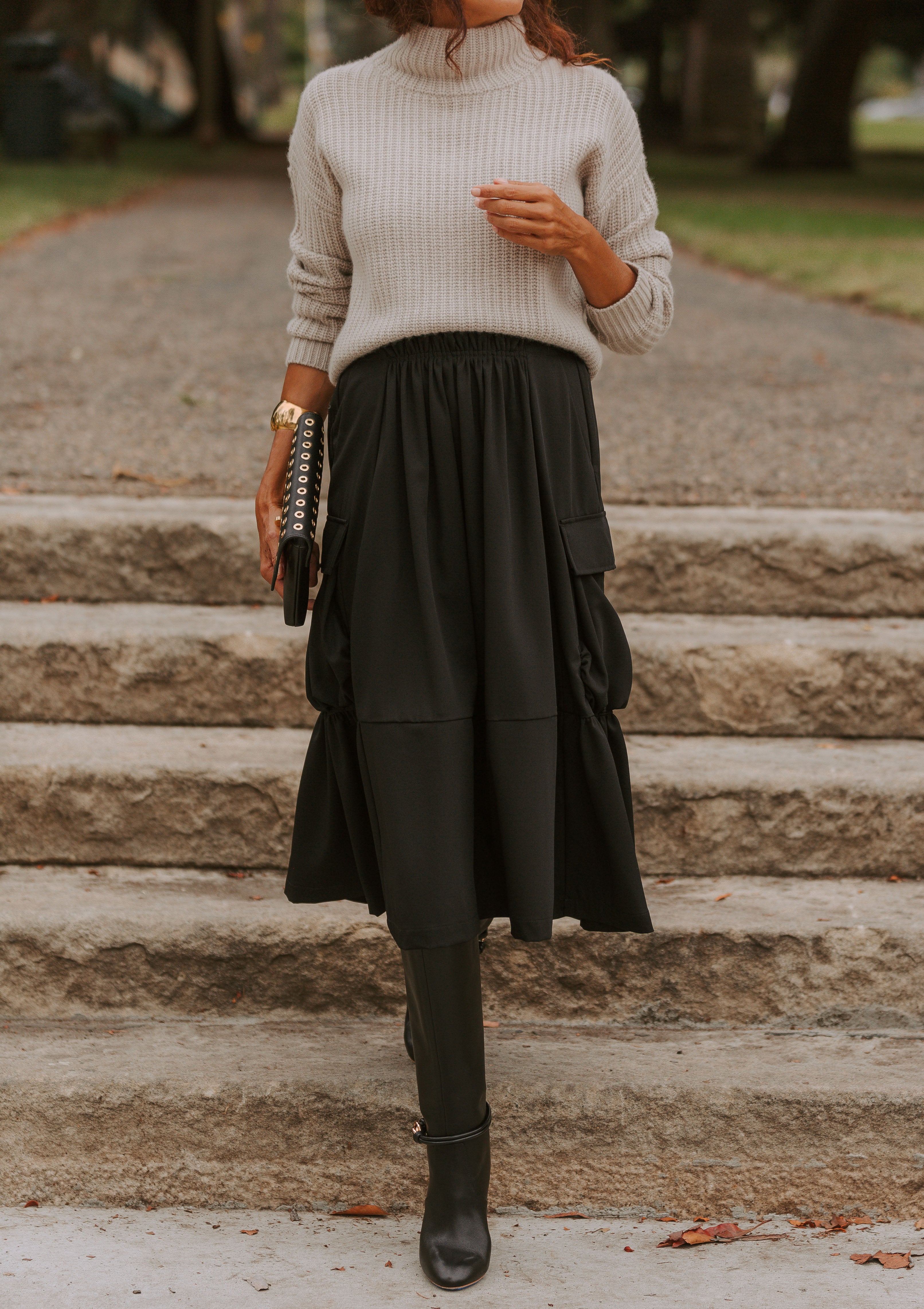 Goldy Tall Boot With Hardware | Black