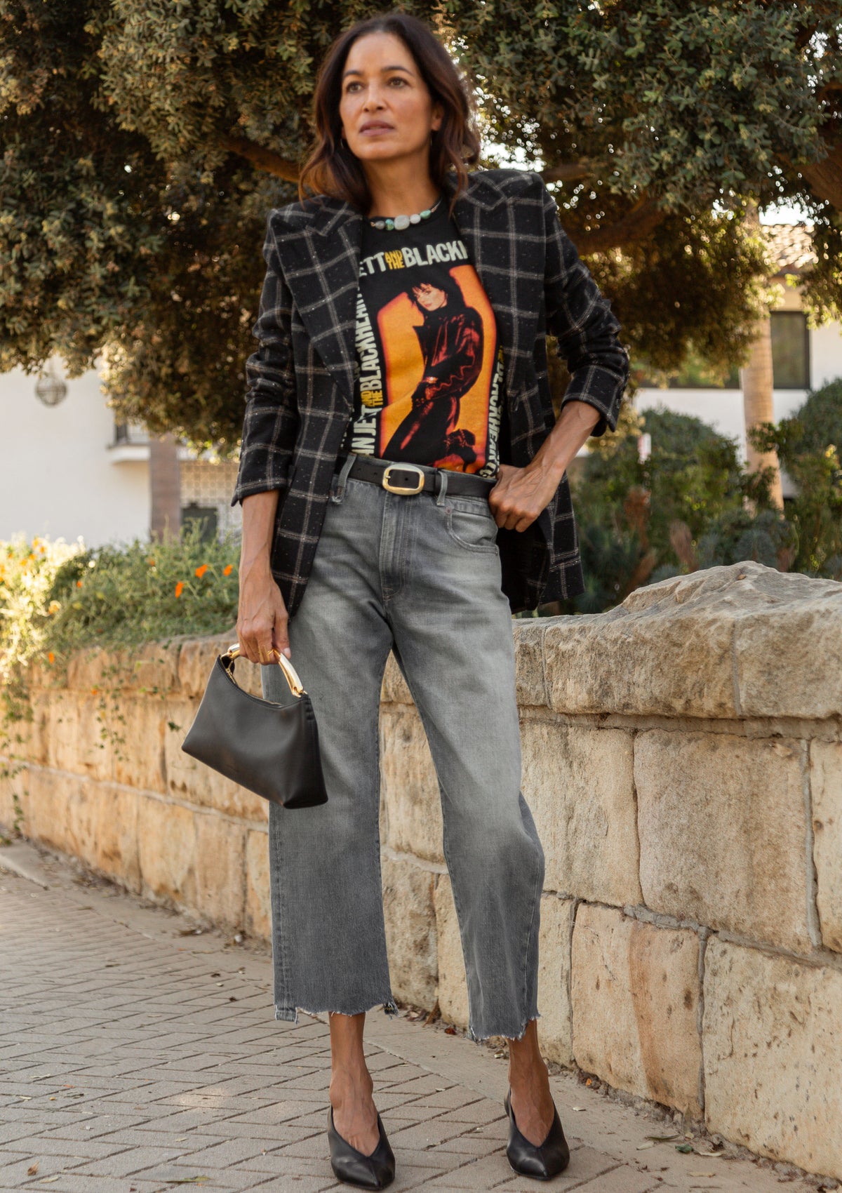 Joan Jett Crew Tee | Coal