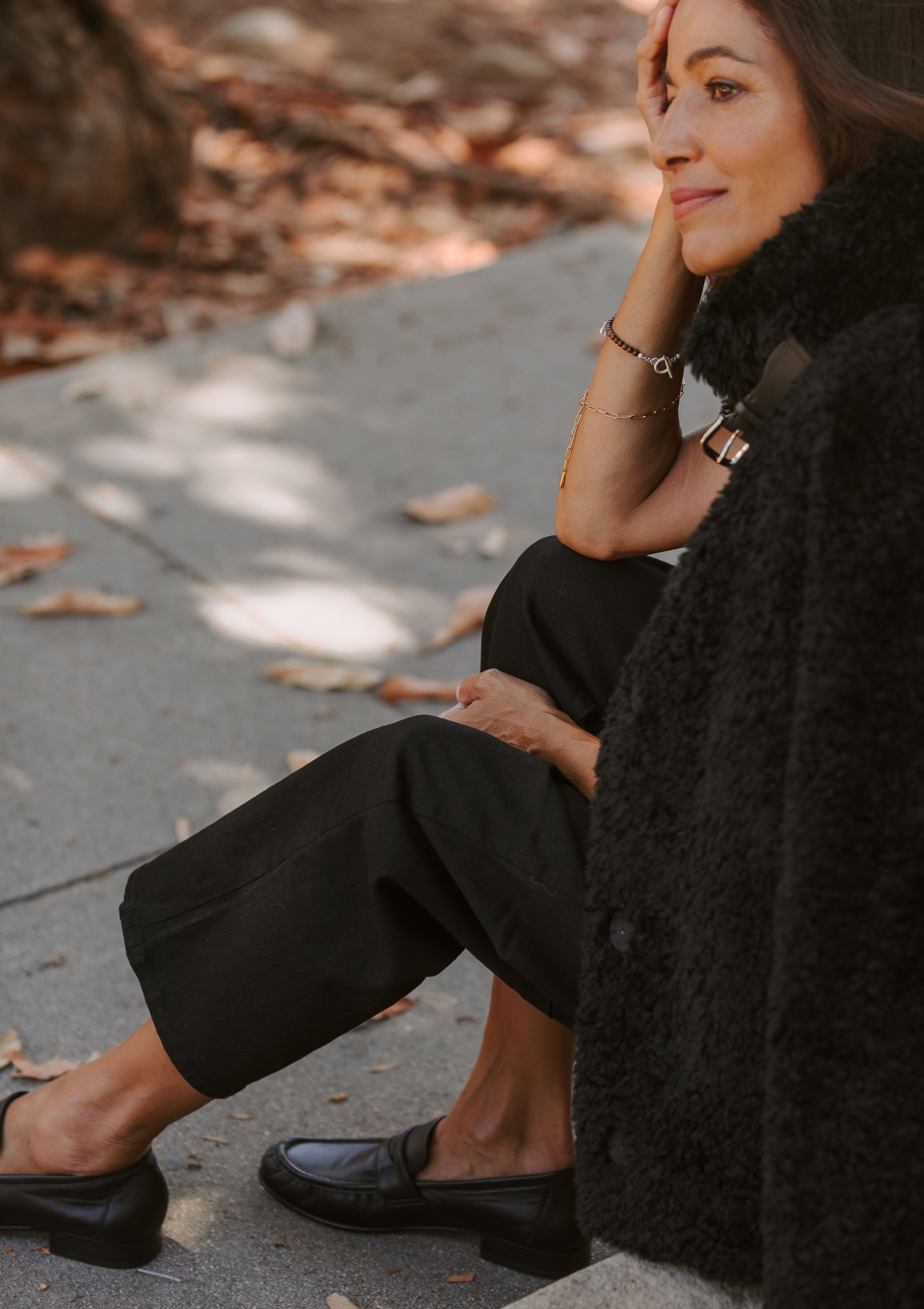 Ruched Loafer | Black