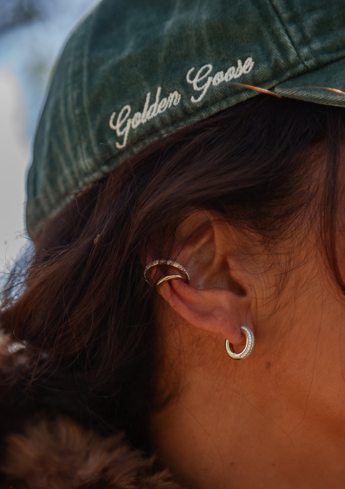 Golden Embroidered Logo Baseball Cap | Pine Green
