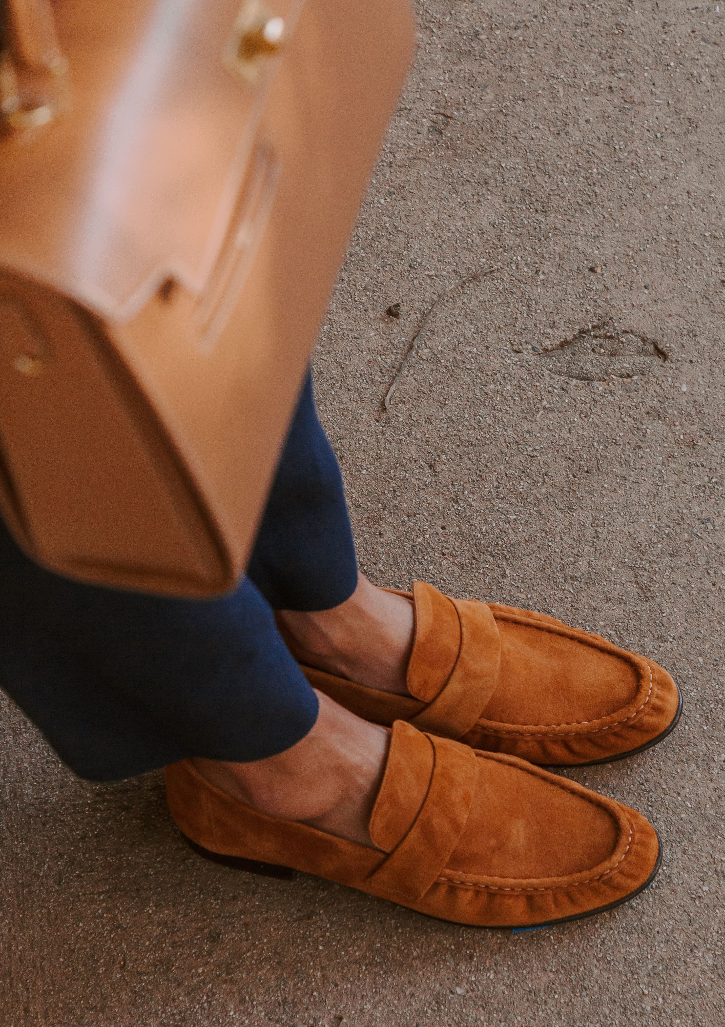 Ruched Loafer | Saddle Suede