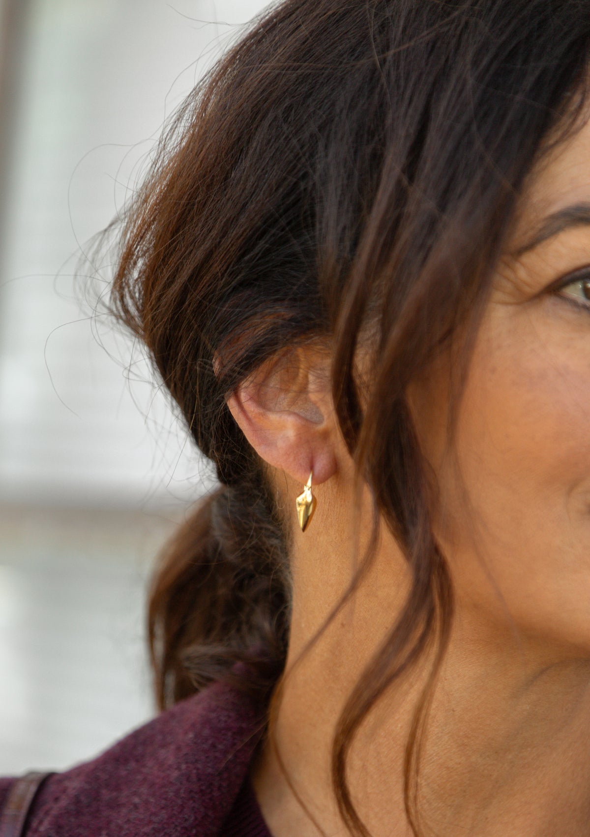 Roscida Heart Hoops | Gold