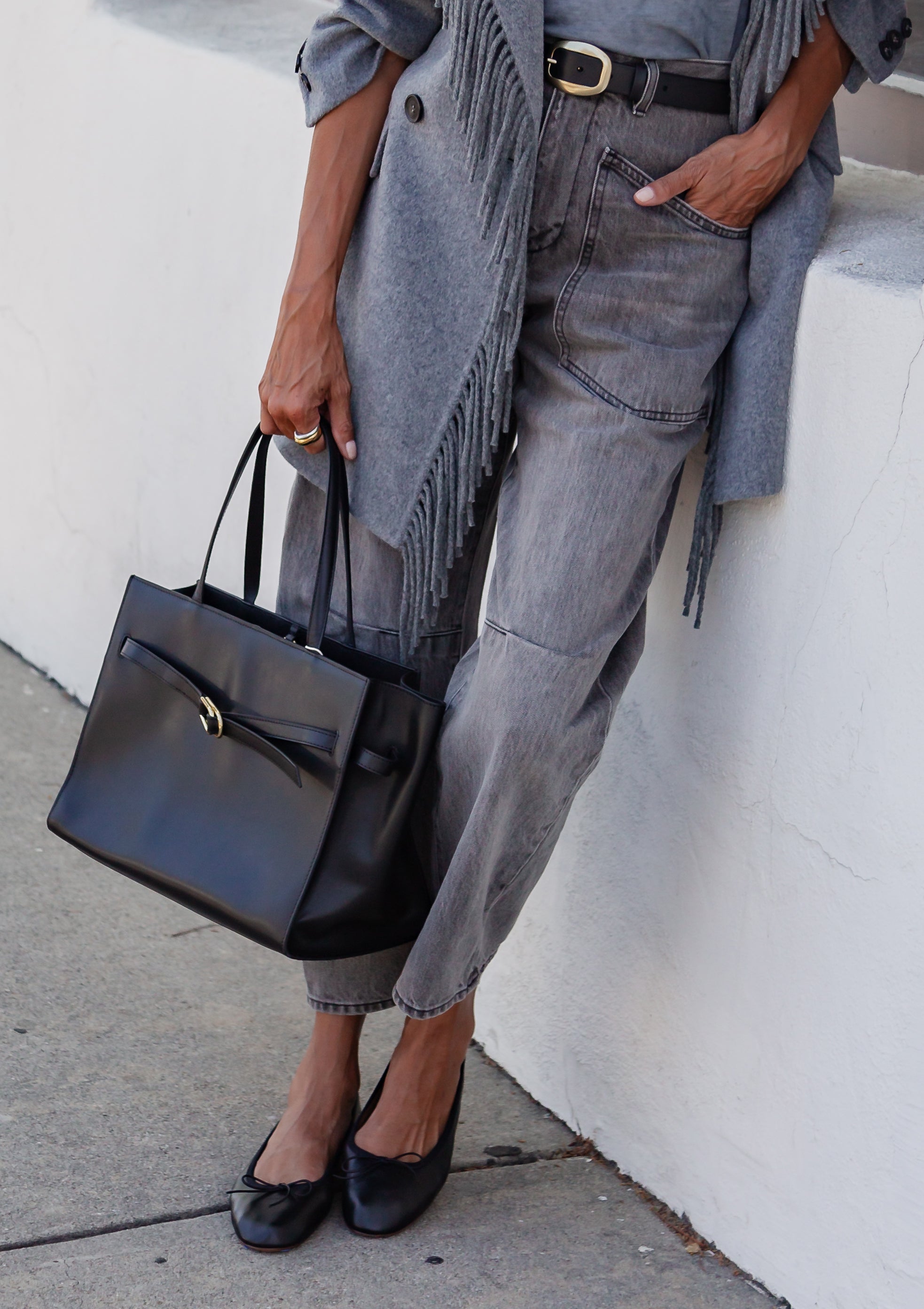 Aidan Work Tote | Black