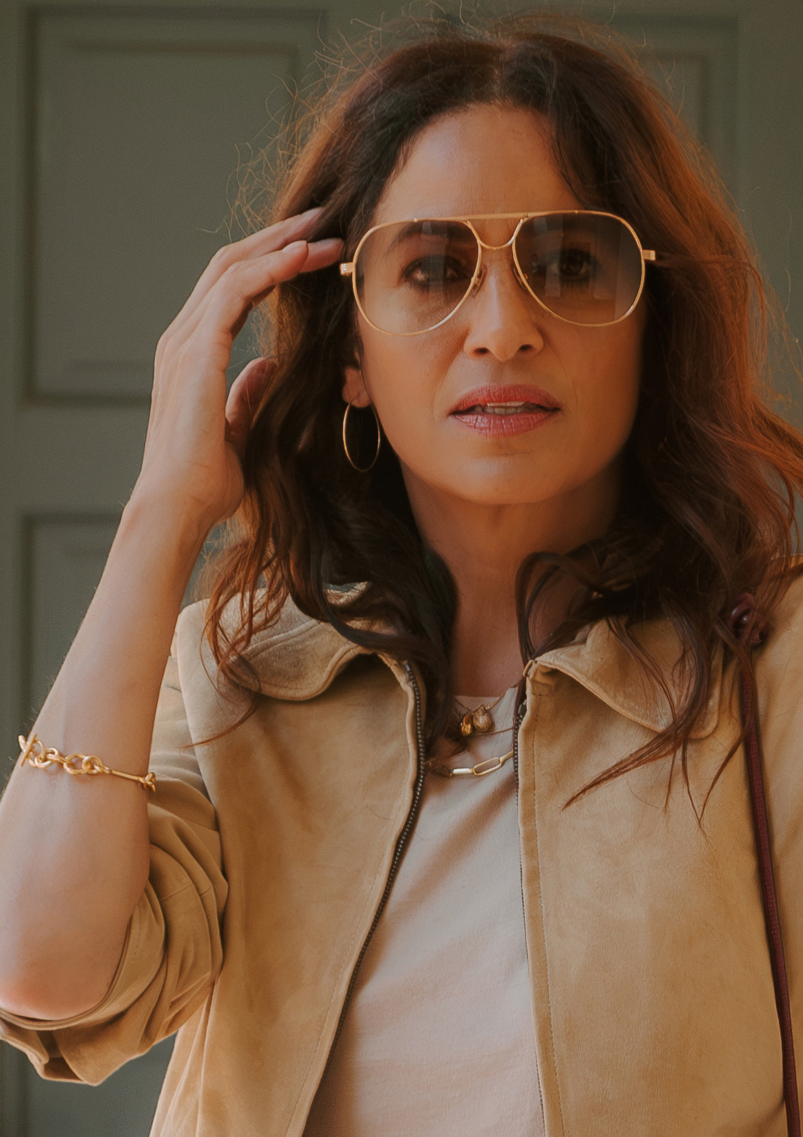 14K Hammered Hoops | Small