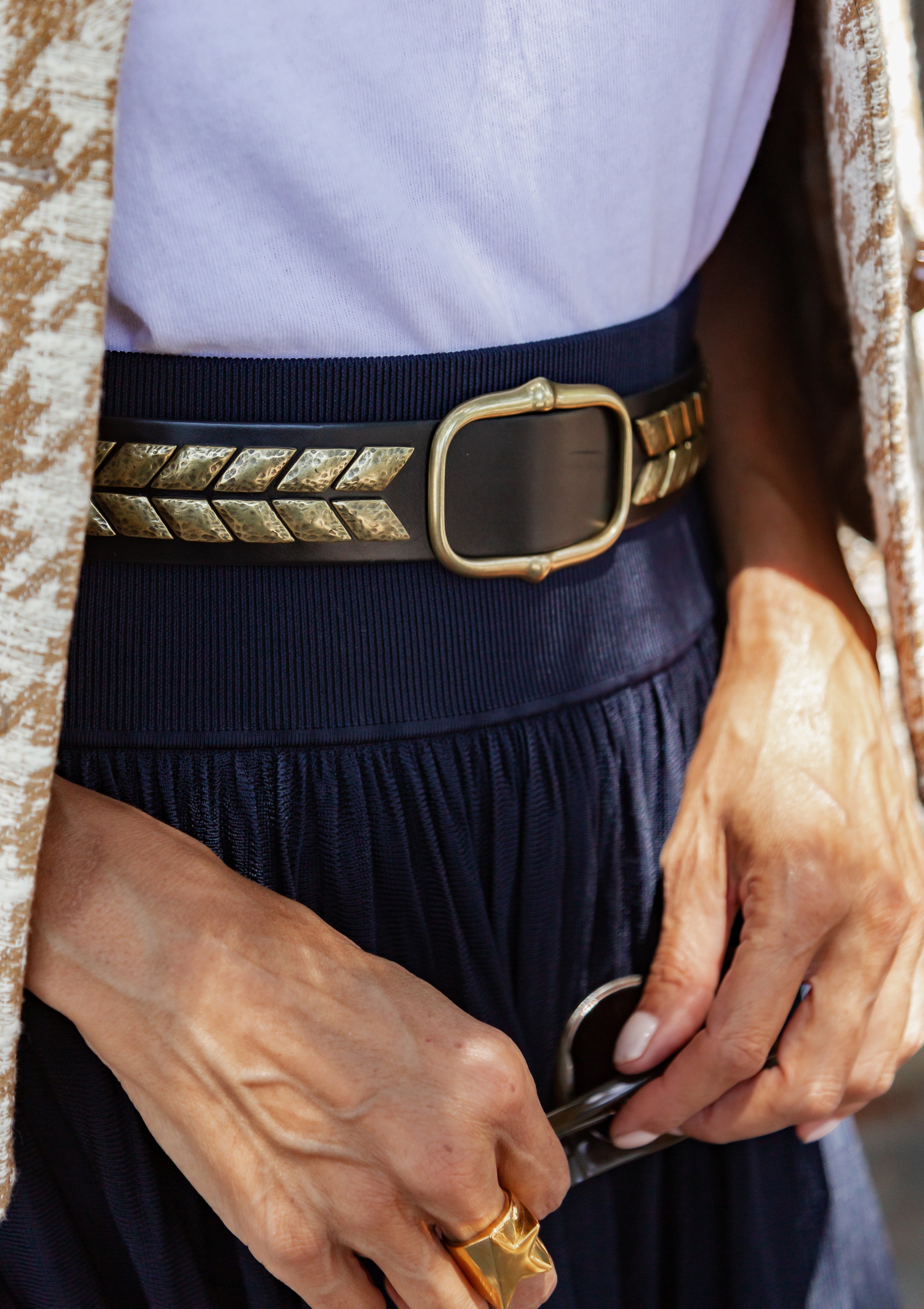 Belja Belt | Black/Gold
