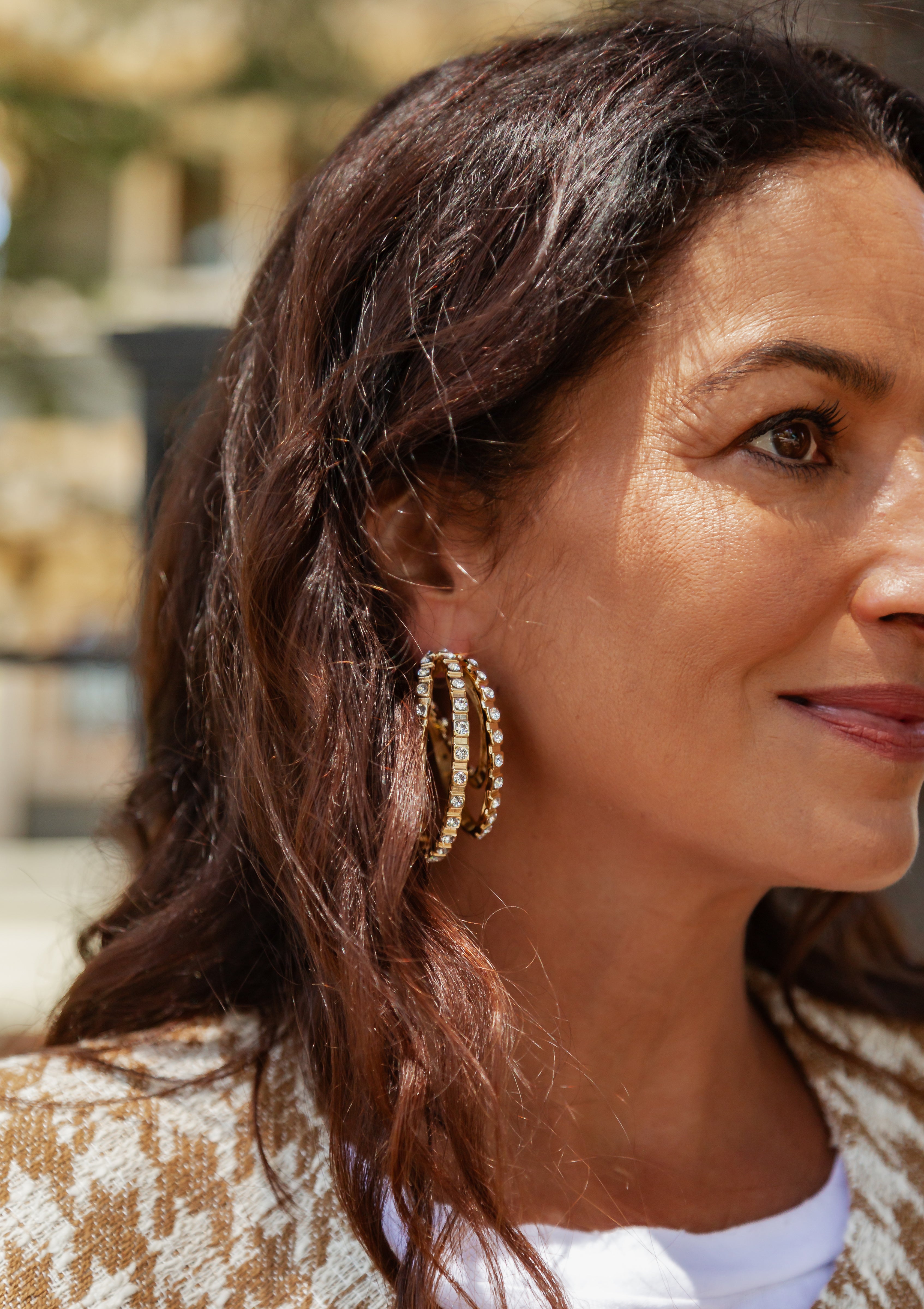 Mona Large Hoop Earrings | Gold