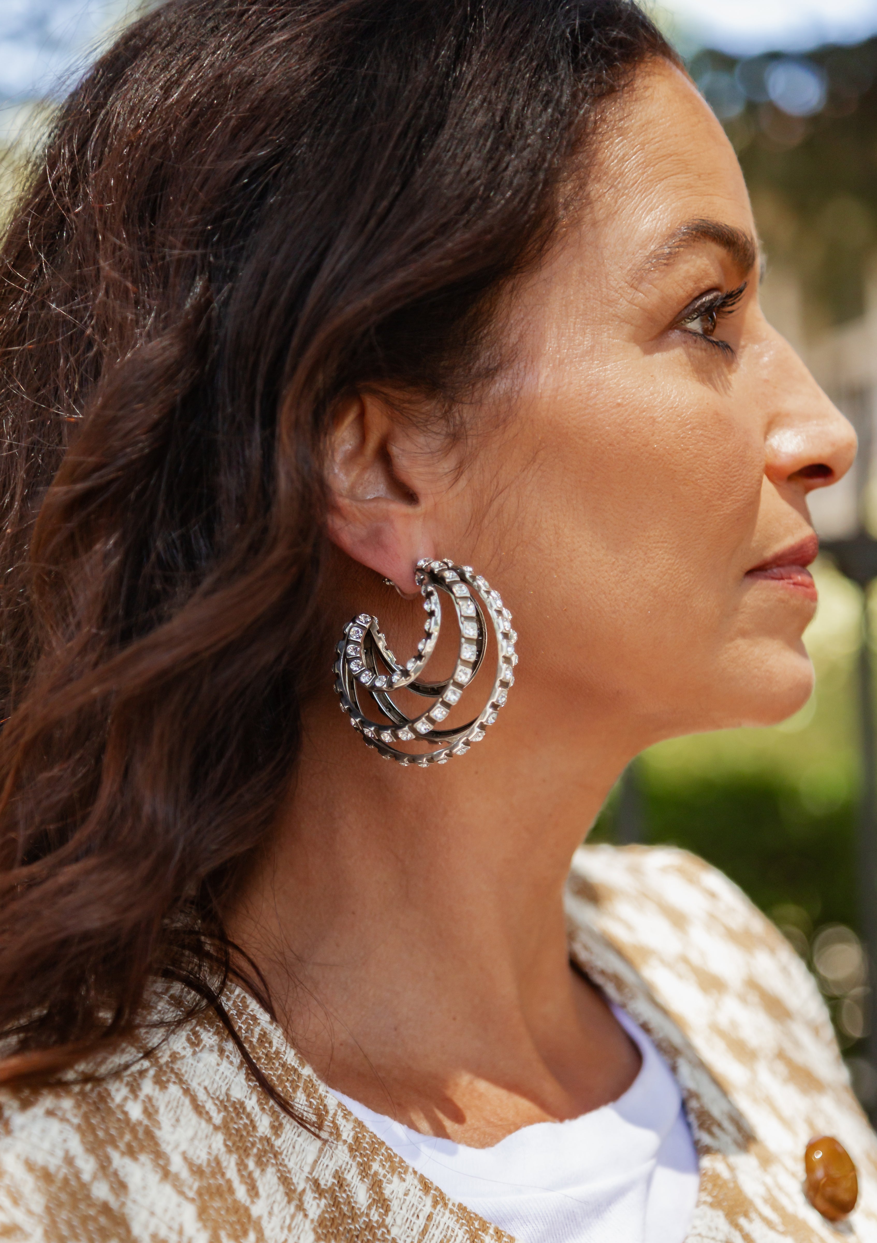 Mona Large Hoop Earrings | Silver