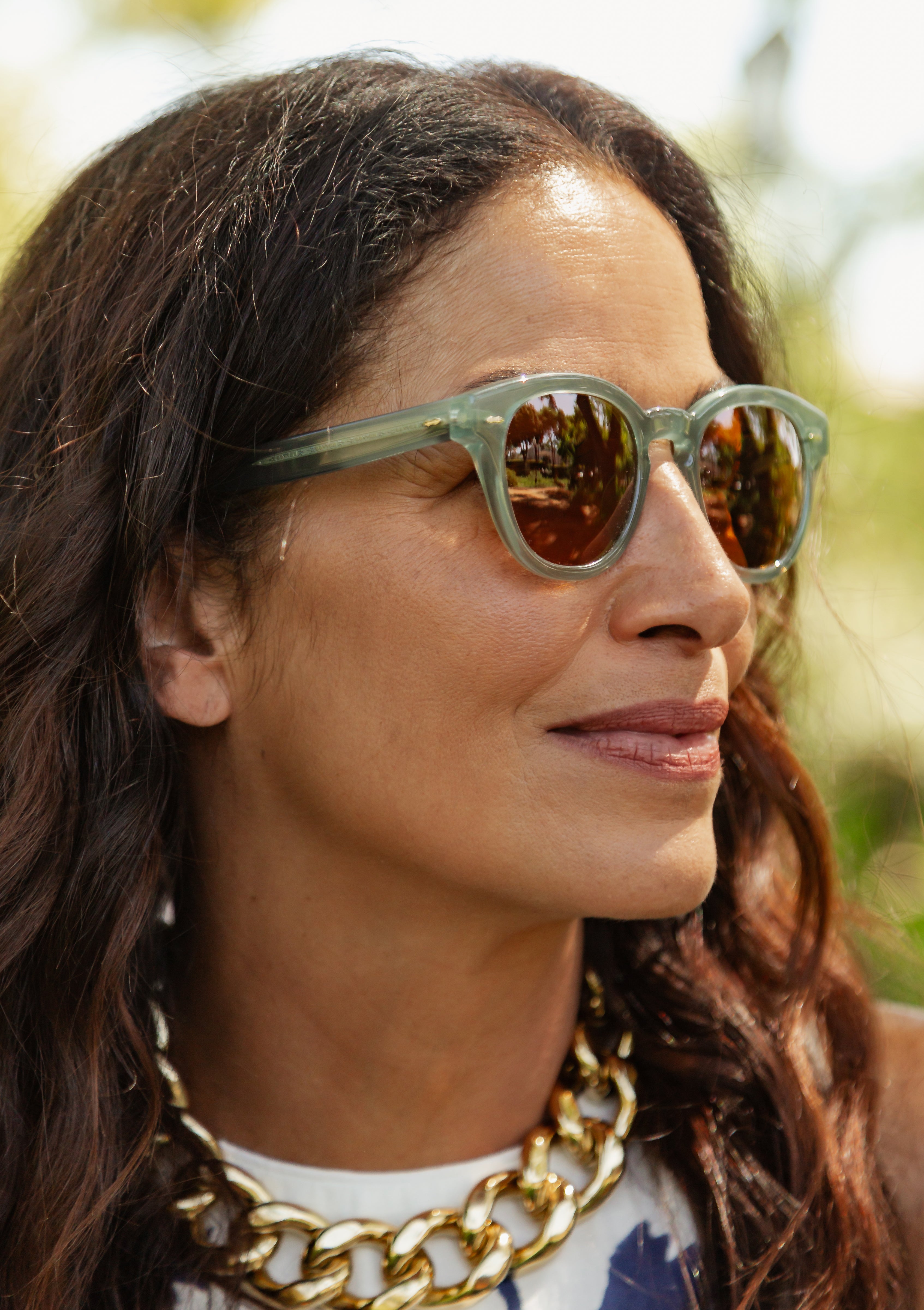 Cary Grant Sunglasses | Dusty Aqua/Cognac