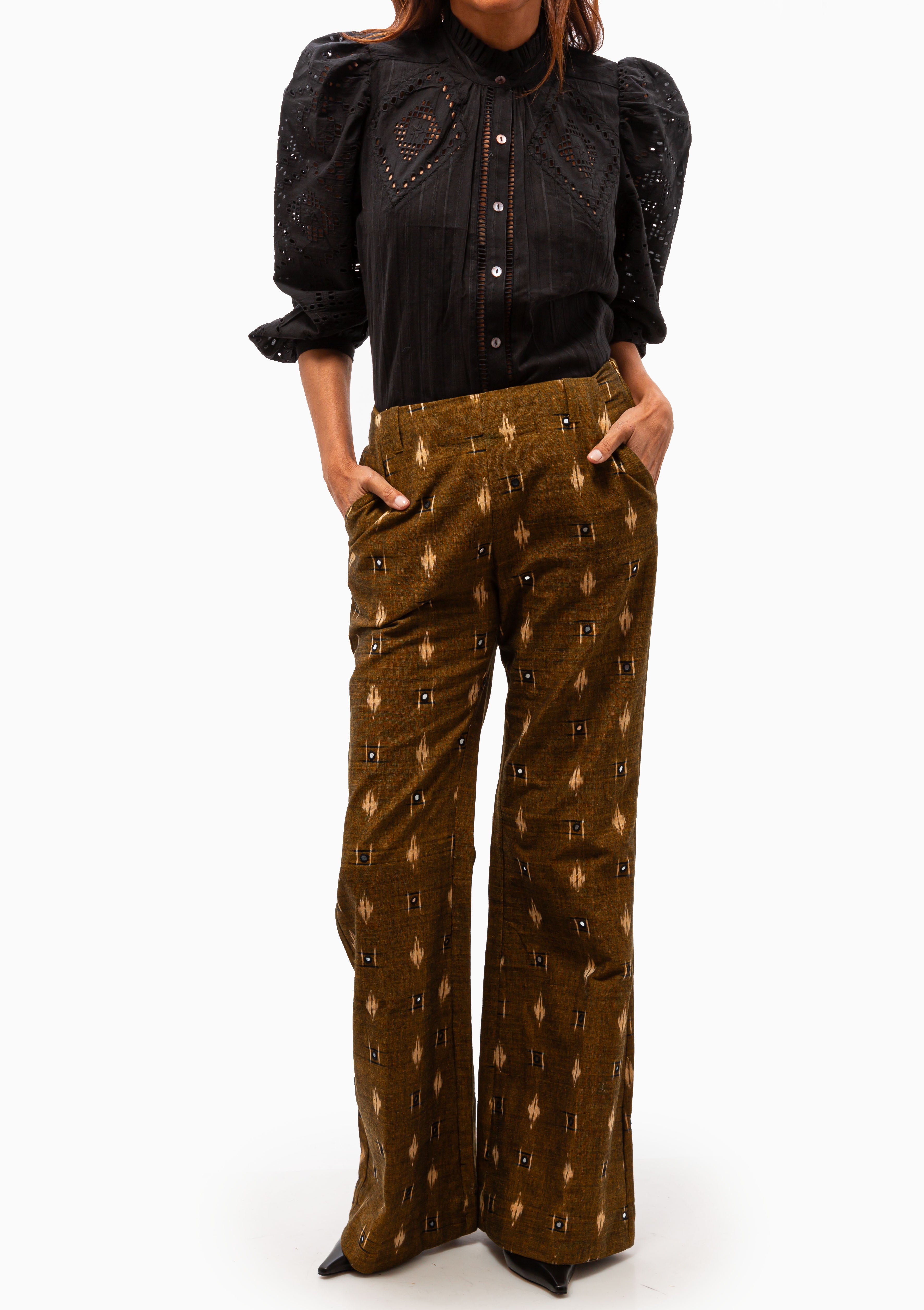 Annabel Ebony Eyelet Shirt | Black Ebony