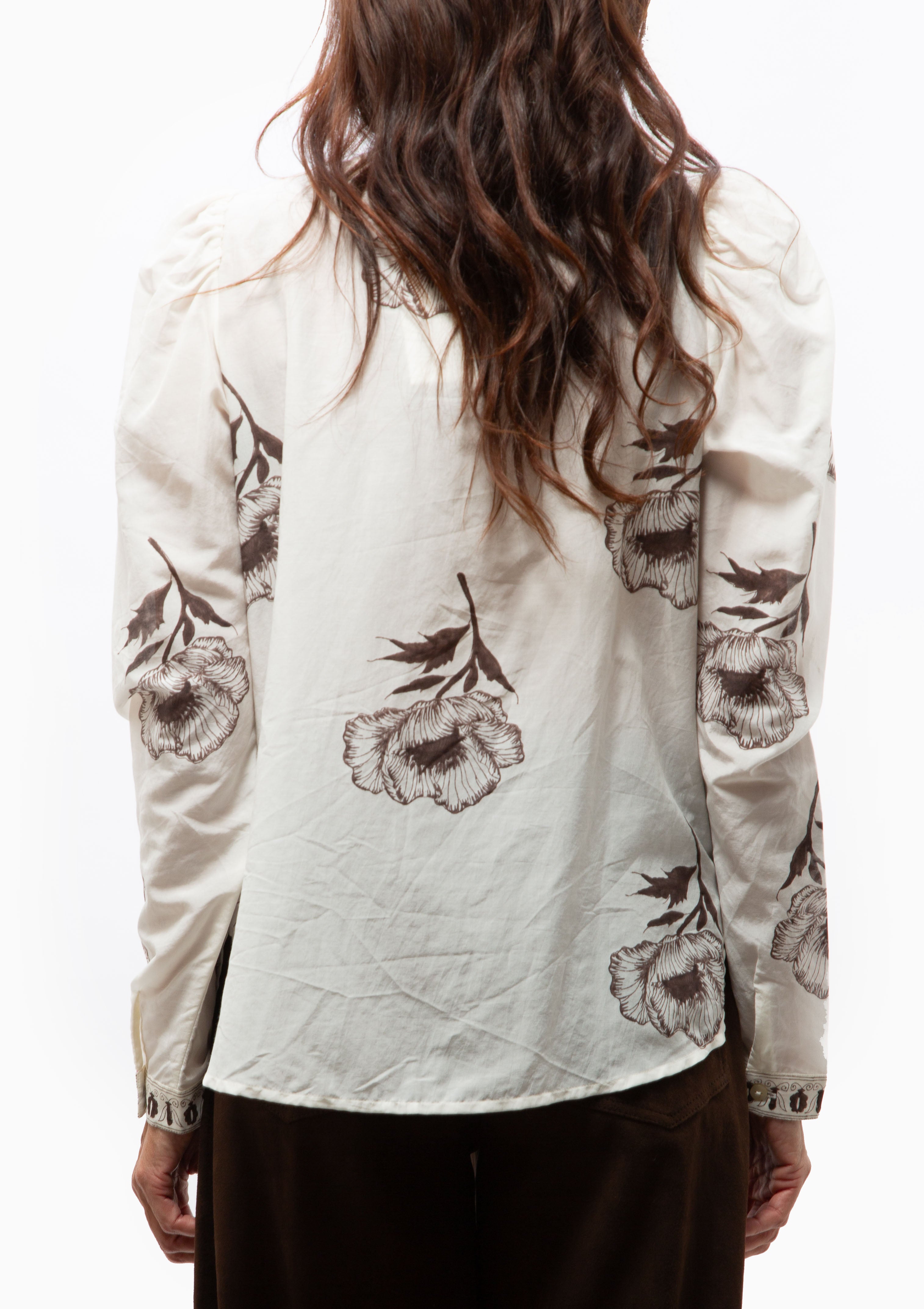 Artemis Obsidian Poppy Shirt | Off-White