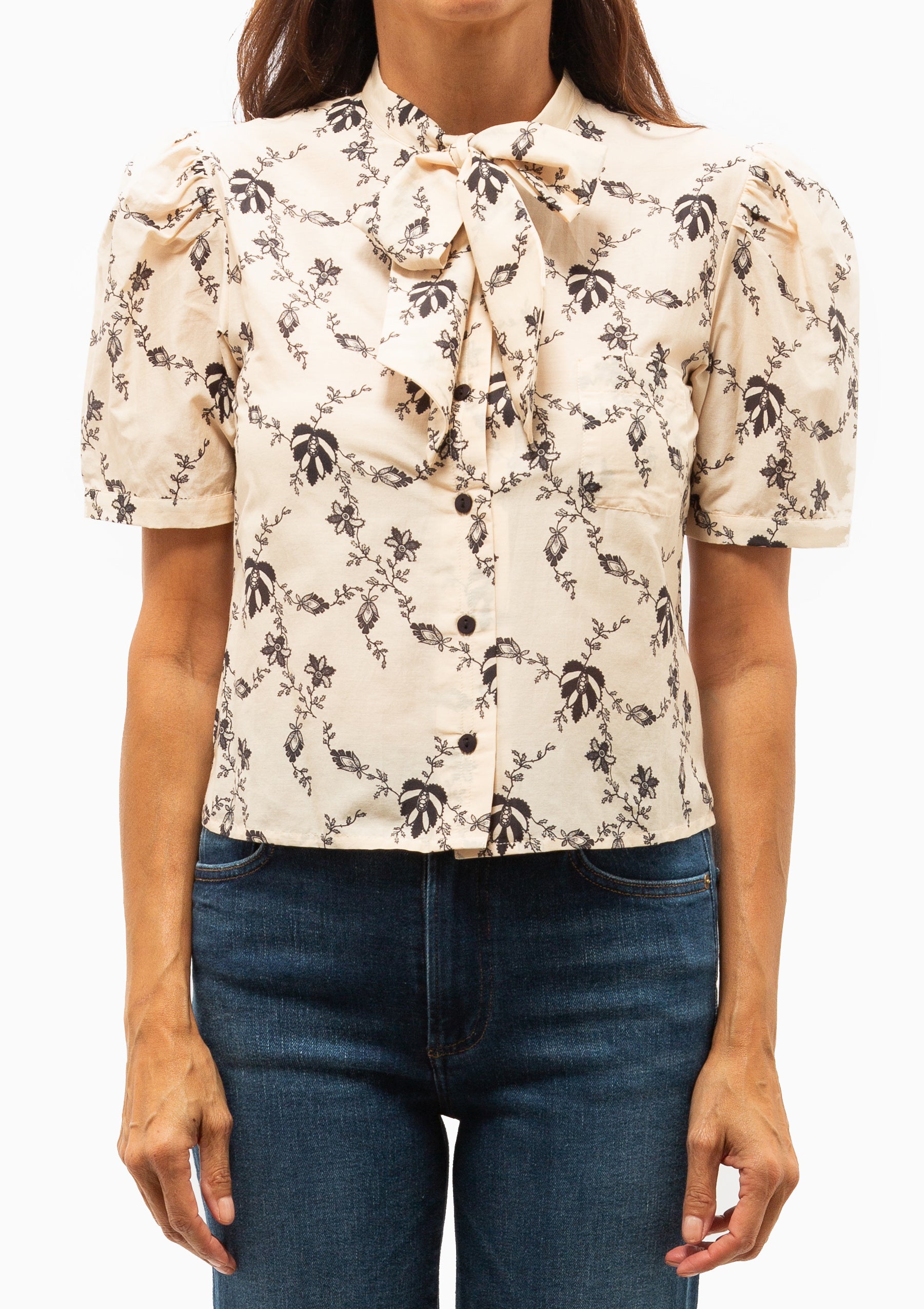 Chance Shadow Lace Shirt | Off-White