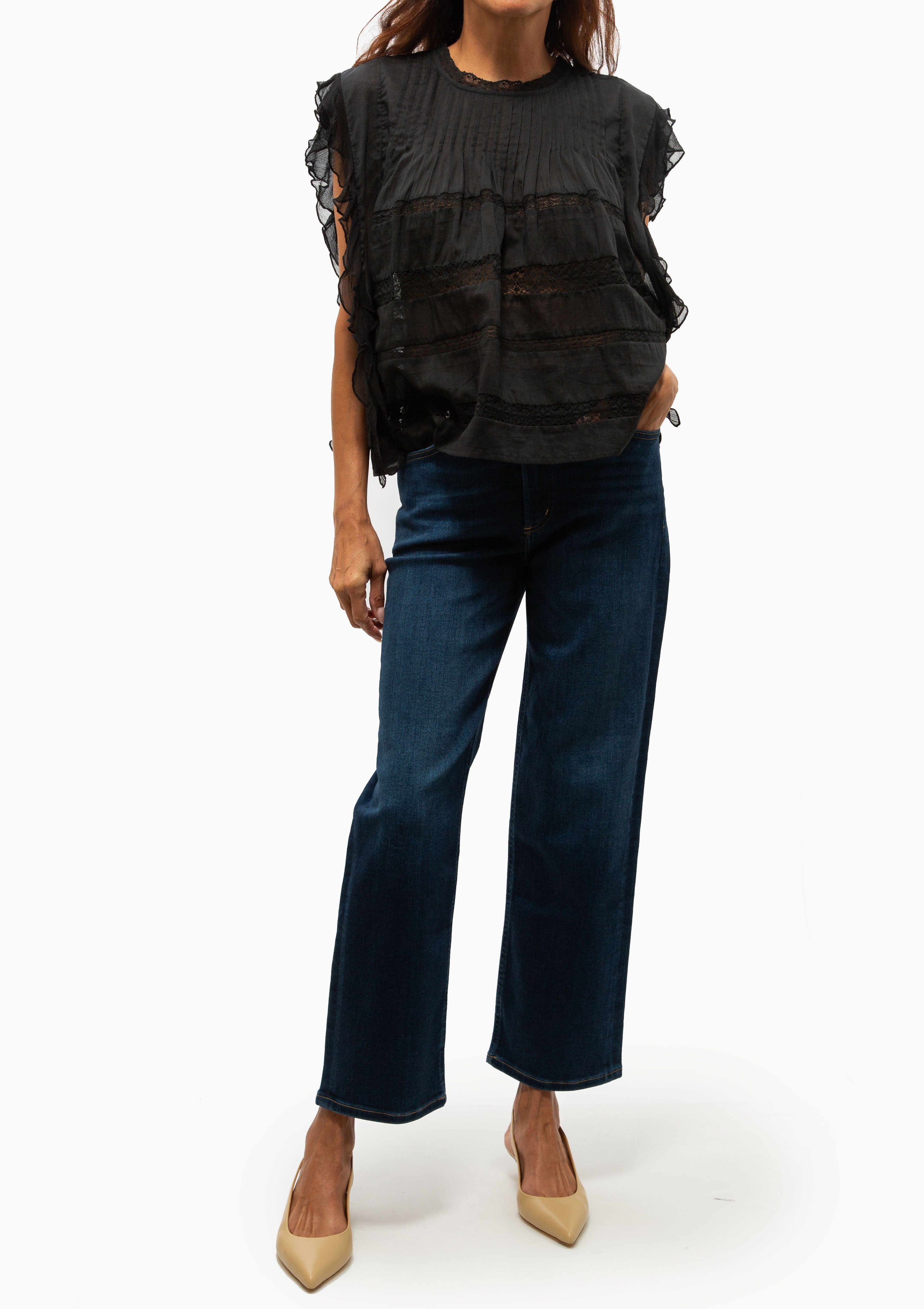 Maeva Onyx Lace Top | Black