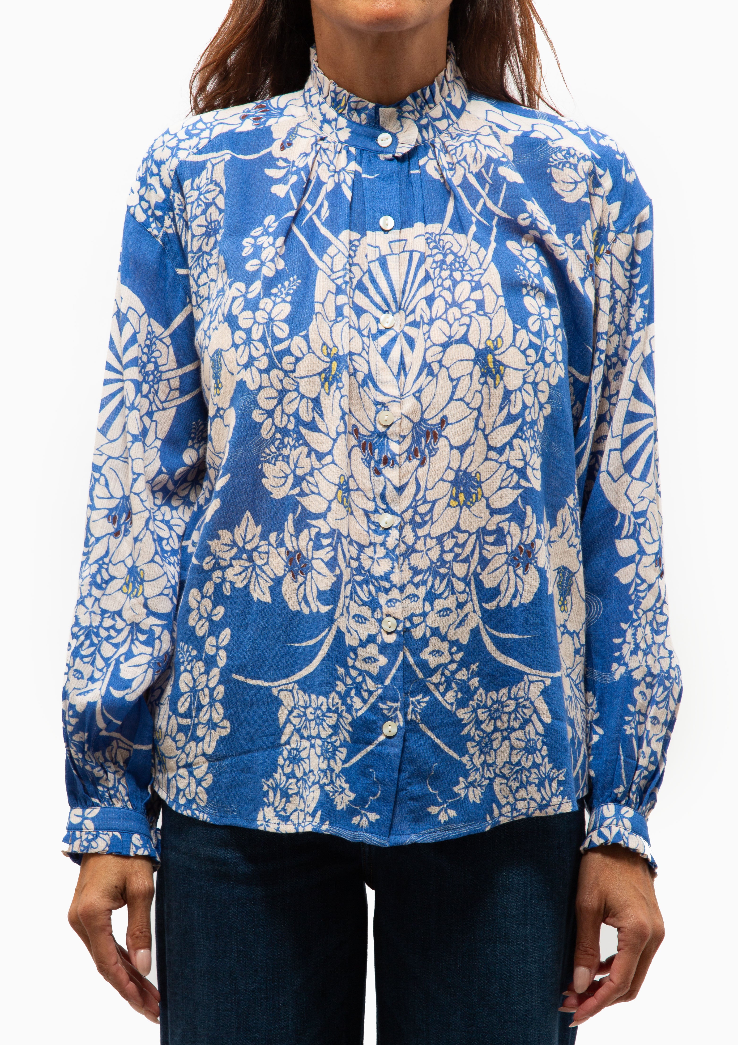 Poet Royal Spoke Blouse | Medium Blue