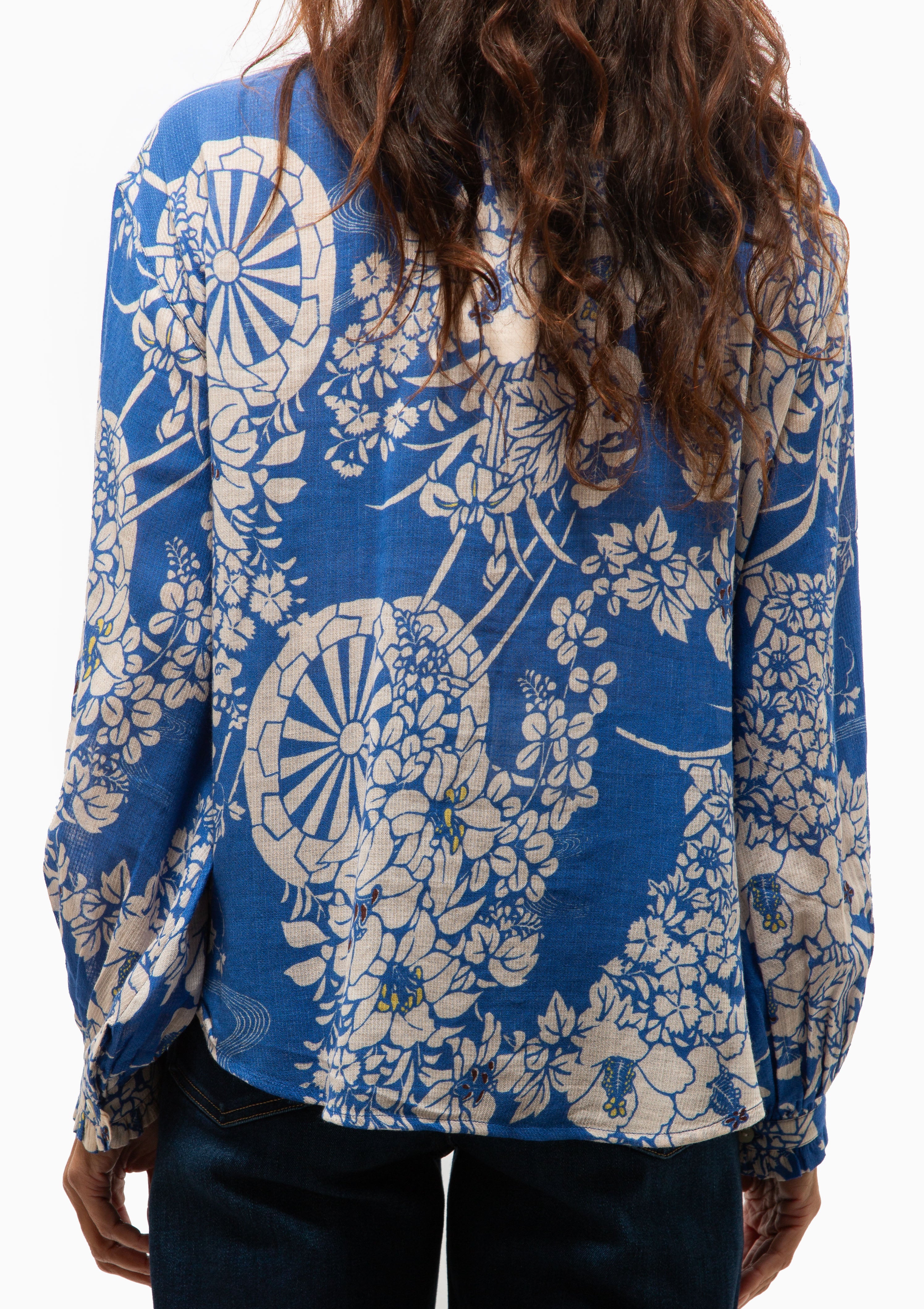 Poet Royal Spoke Blouse | Medium Blue