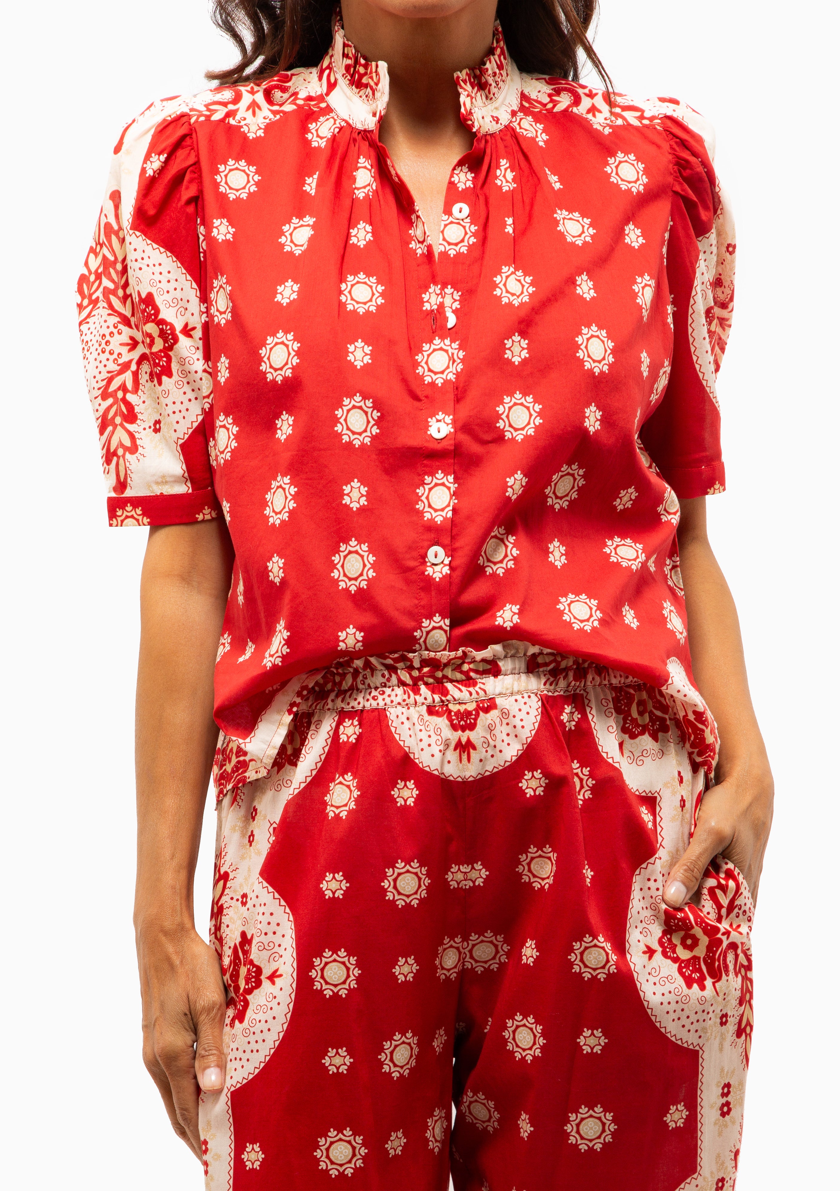 Winn Bandana Shirt | Lava