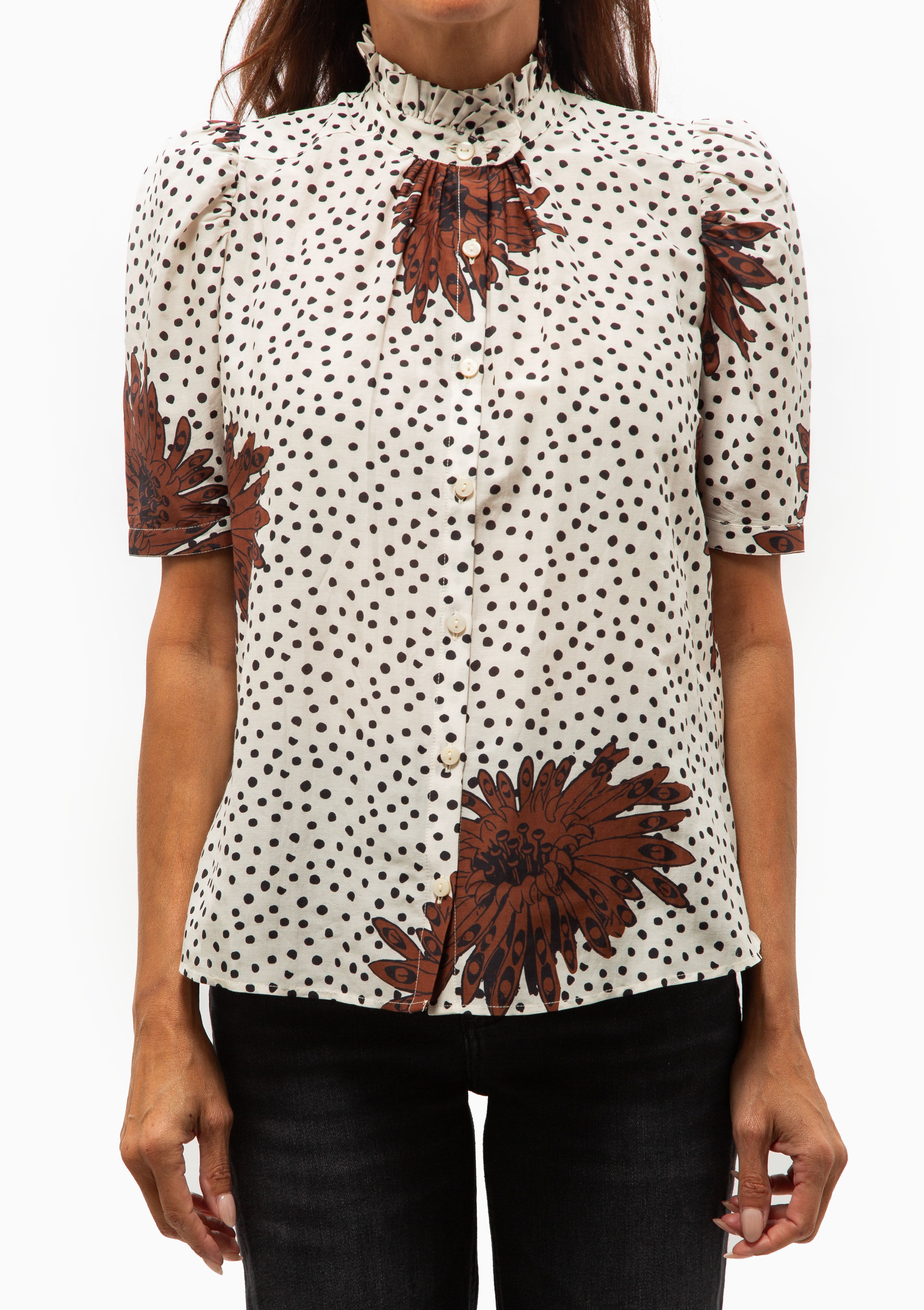 Winnie Cocoa Dahlia Shirt | Off-White