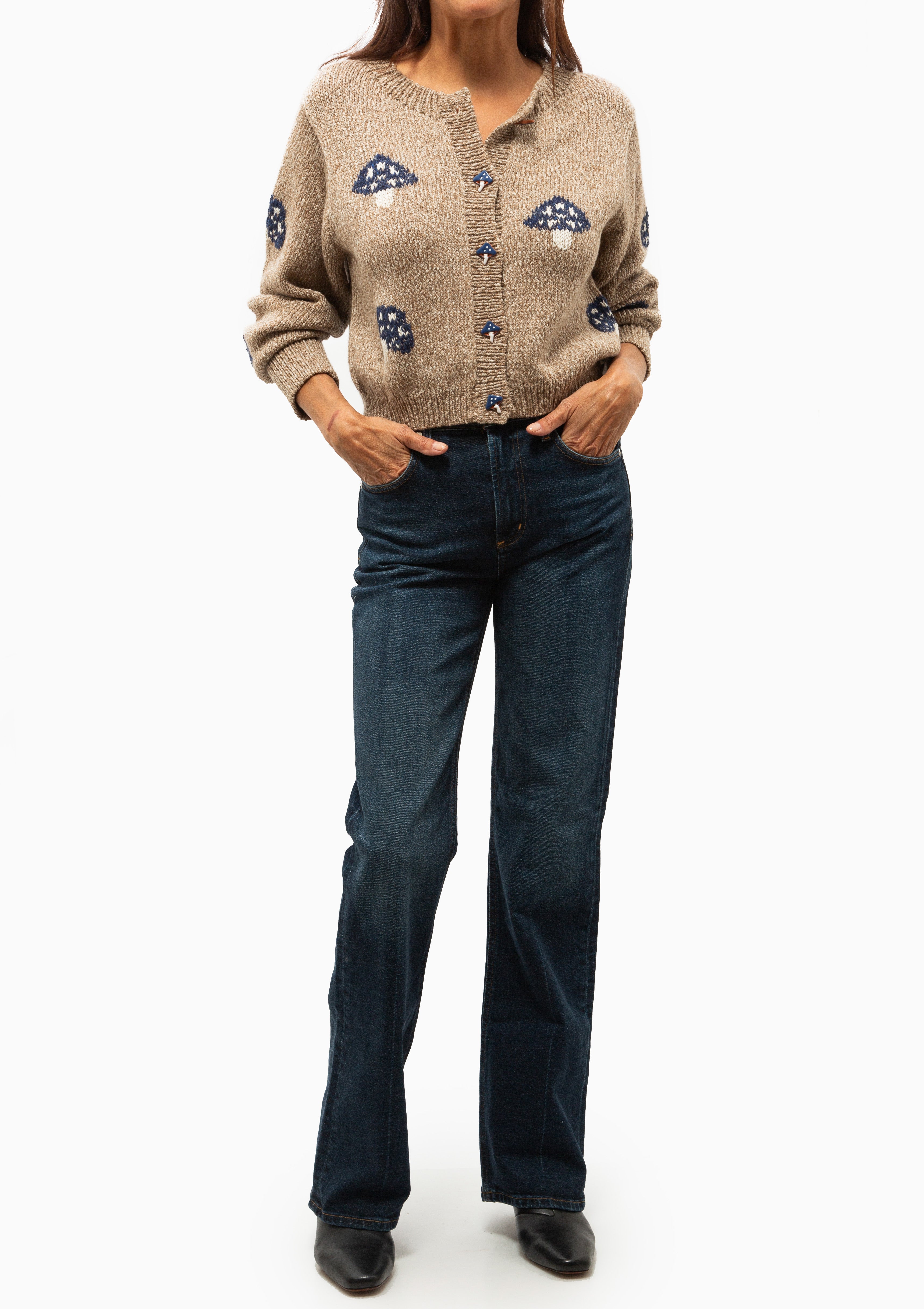 Sammi Champignon Knit Cardigan | Light Brown