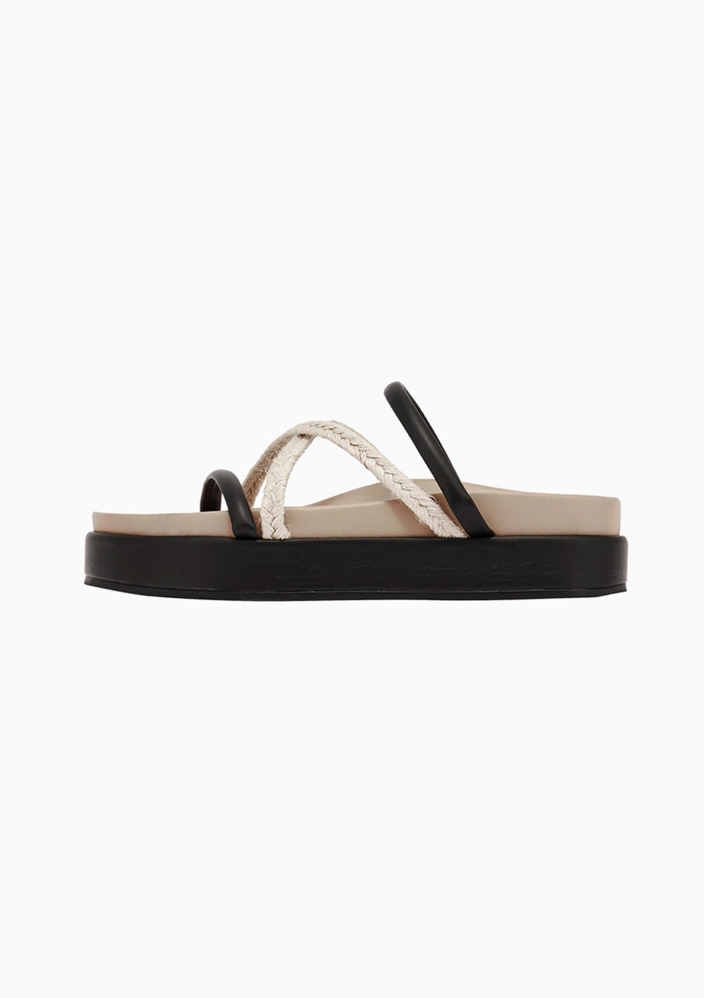 Aba Sandal | Black/Taupe