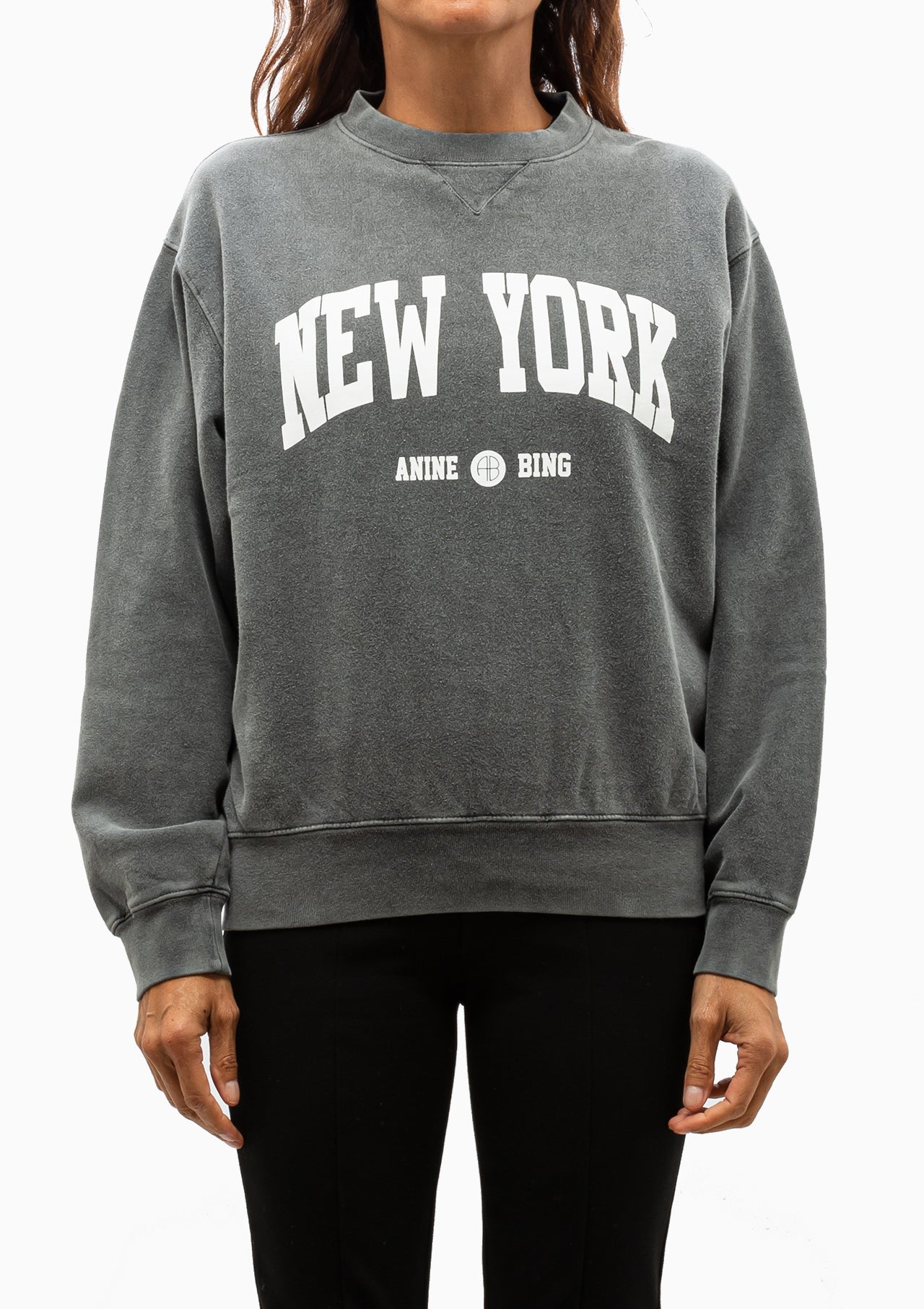 Ramona Sweatshirt University New York | Washed Black