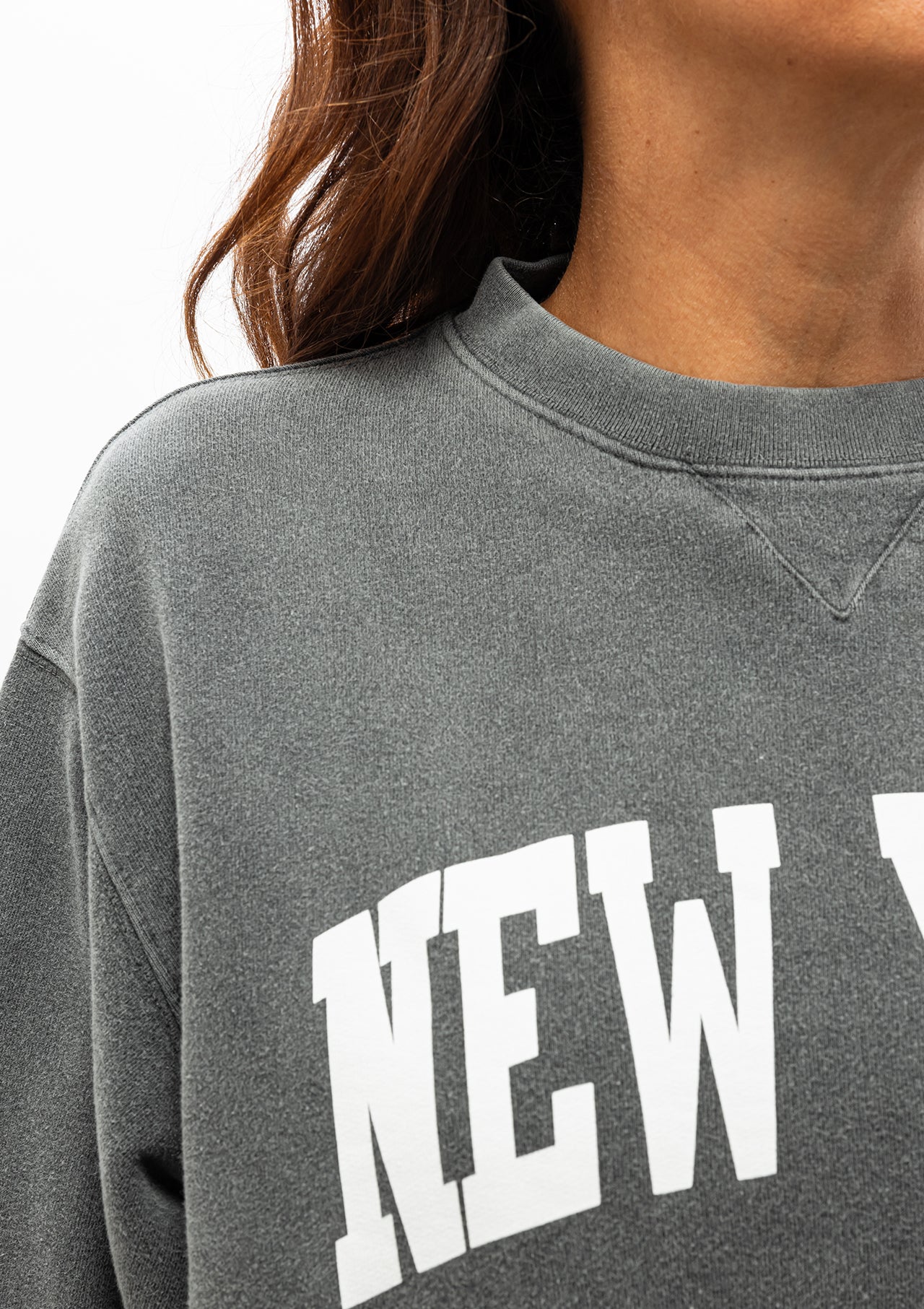 Ramona Sweatshirt University New York | Washed Black