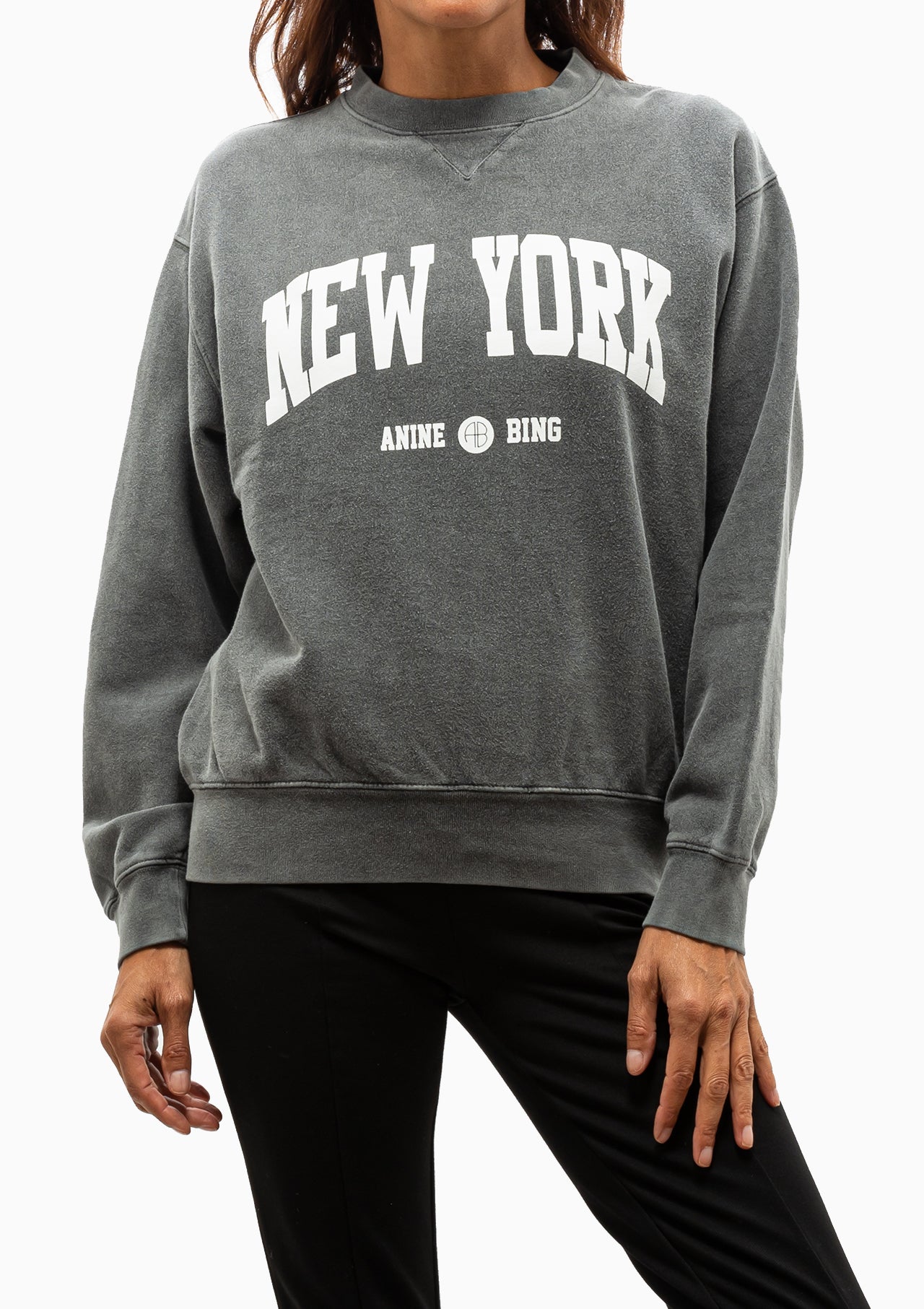 Ramona Sweatshirt University New York | Washed Black