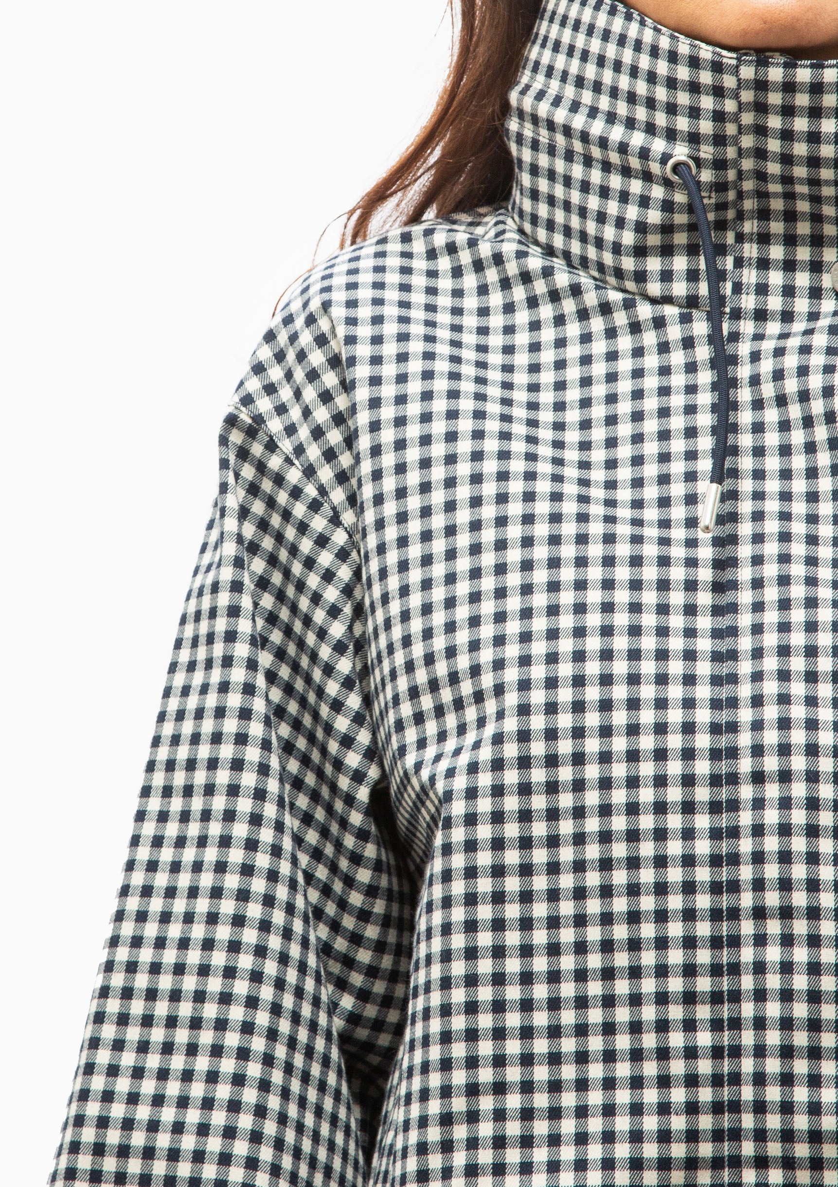 Bronwyn Check Showerproof Jacket | Navy Gingham