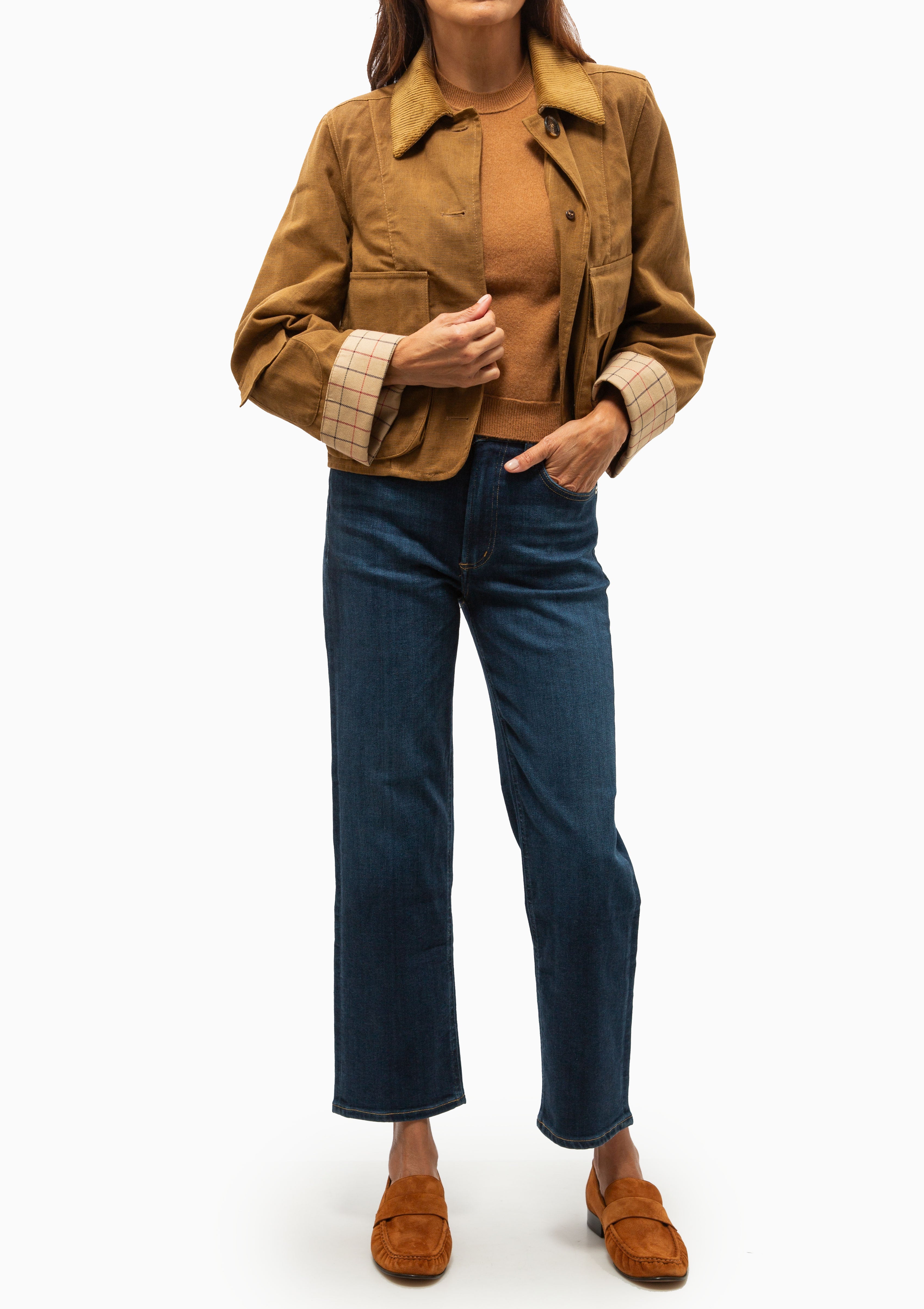 Dalbury Casual Jacket | Tan/Beige Tattersall