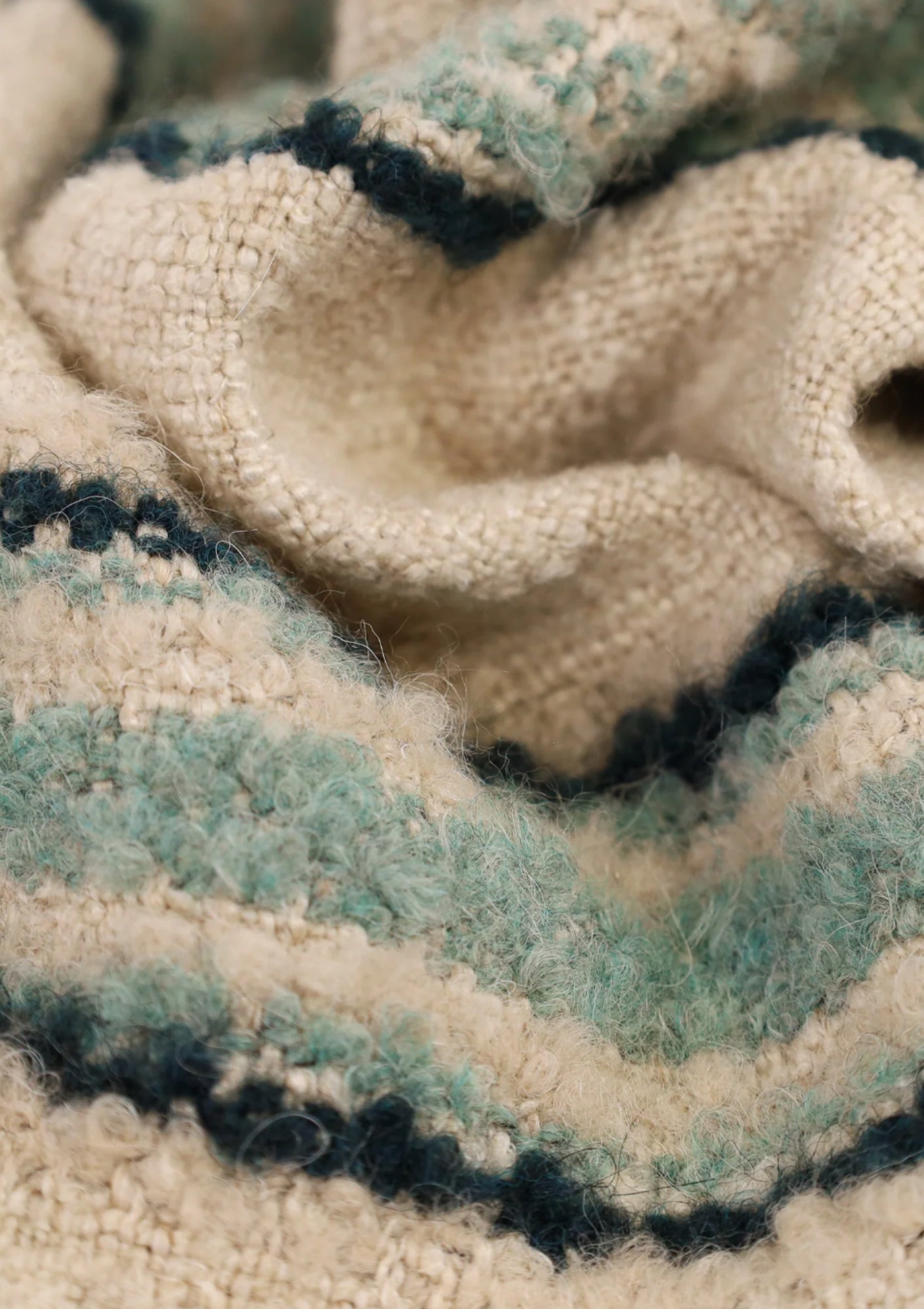 Becker Throw, Natural/Blue | 71" x 53"