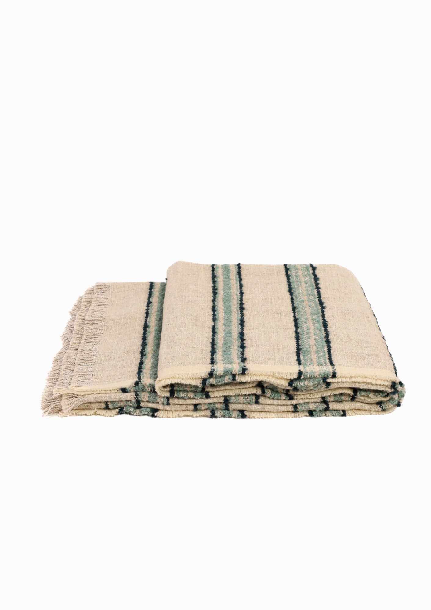 Becker Throw, Natural/Blue | 71" x 53"