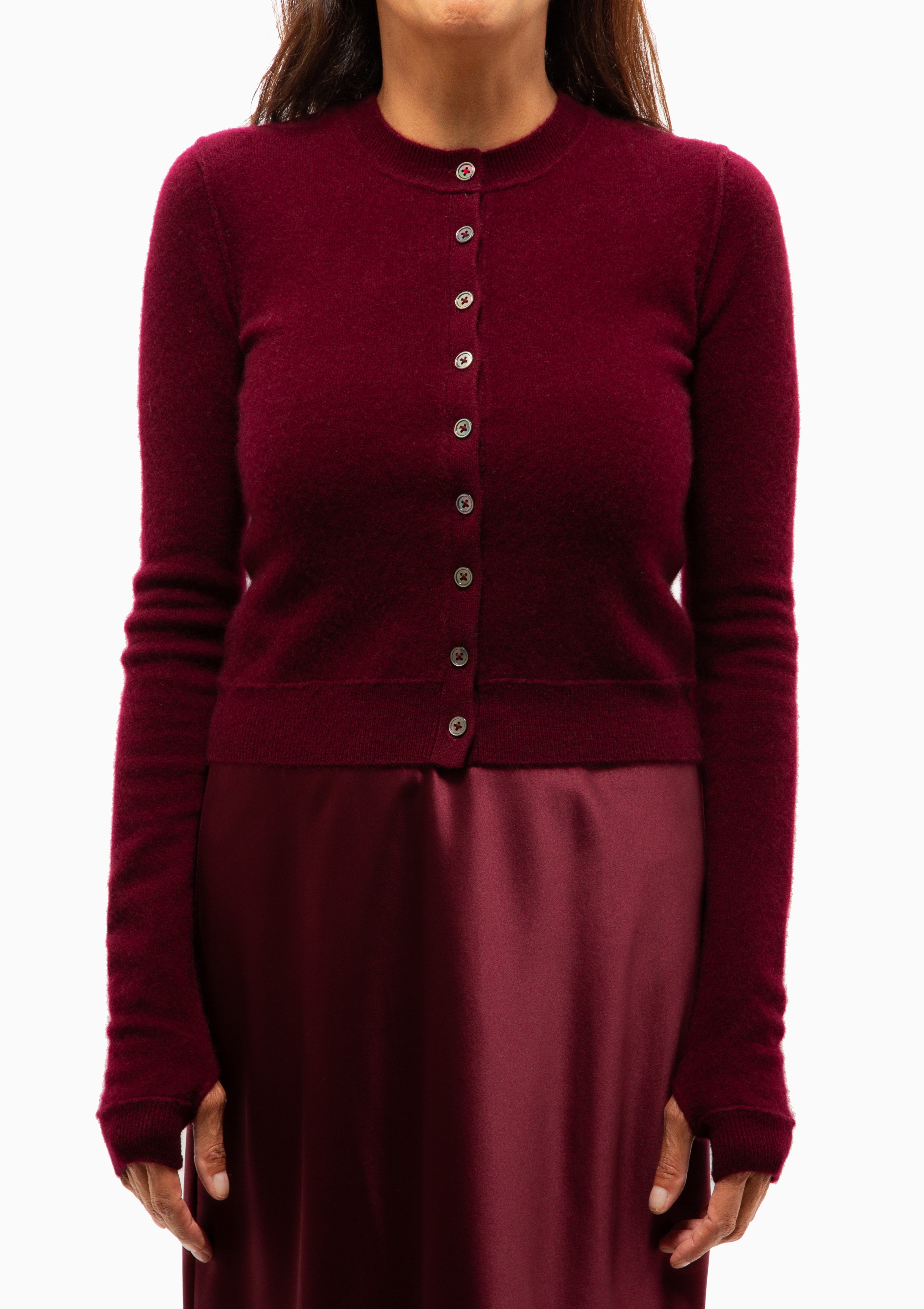 Mini Royal Cardigan | Bordeaux