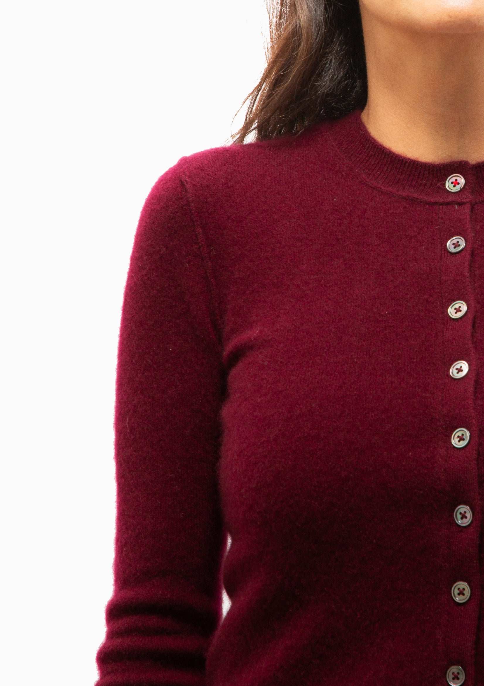 Mini Royal Cardigan | Bordeaux