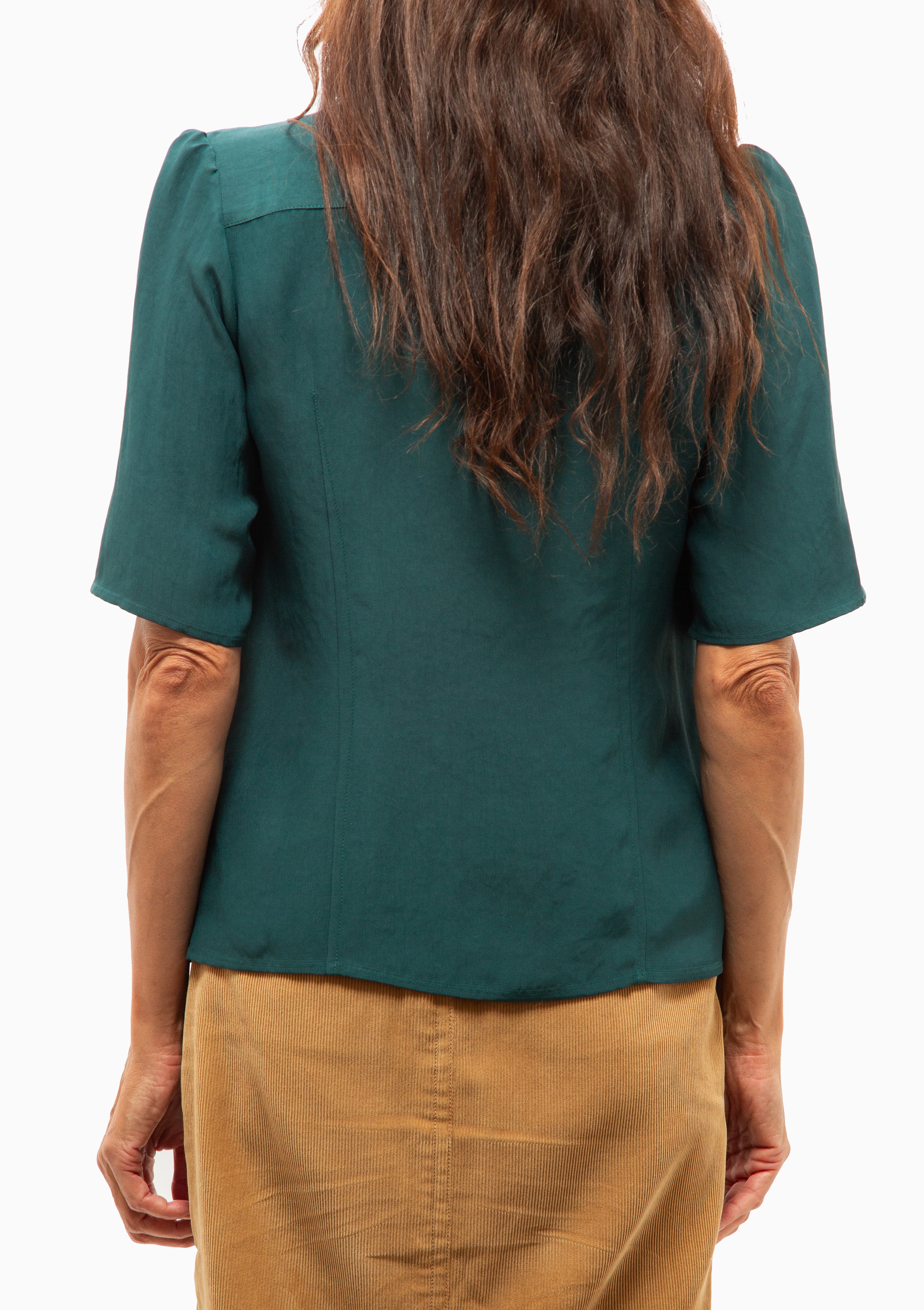Bell Sleeve Blouse | Emerald