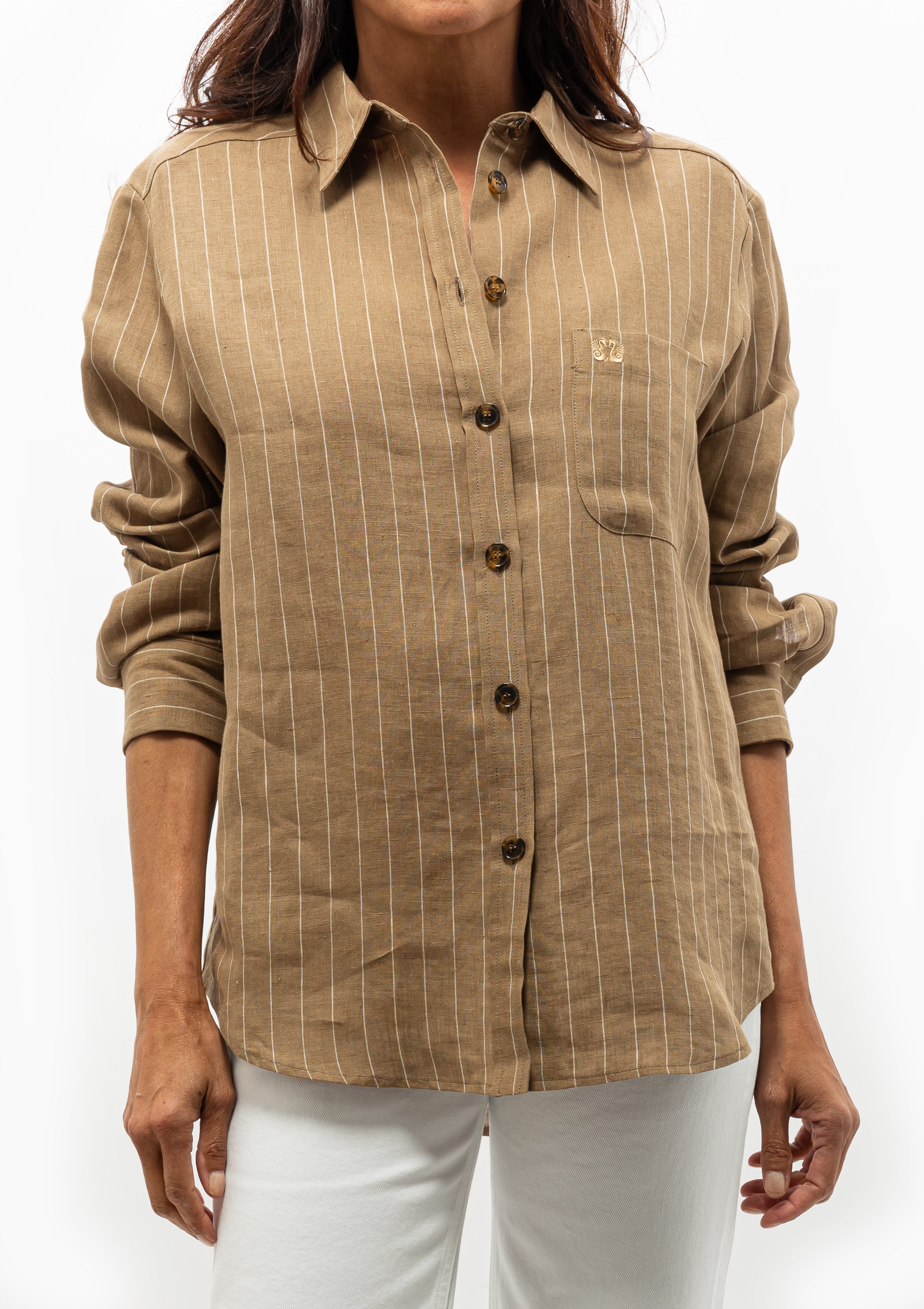 Blazé Milano Anabas Shirt in Heretique Sand — available at Diani Boutique.