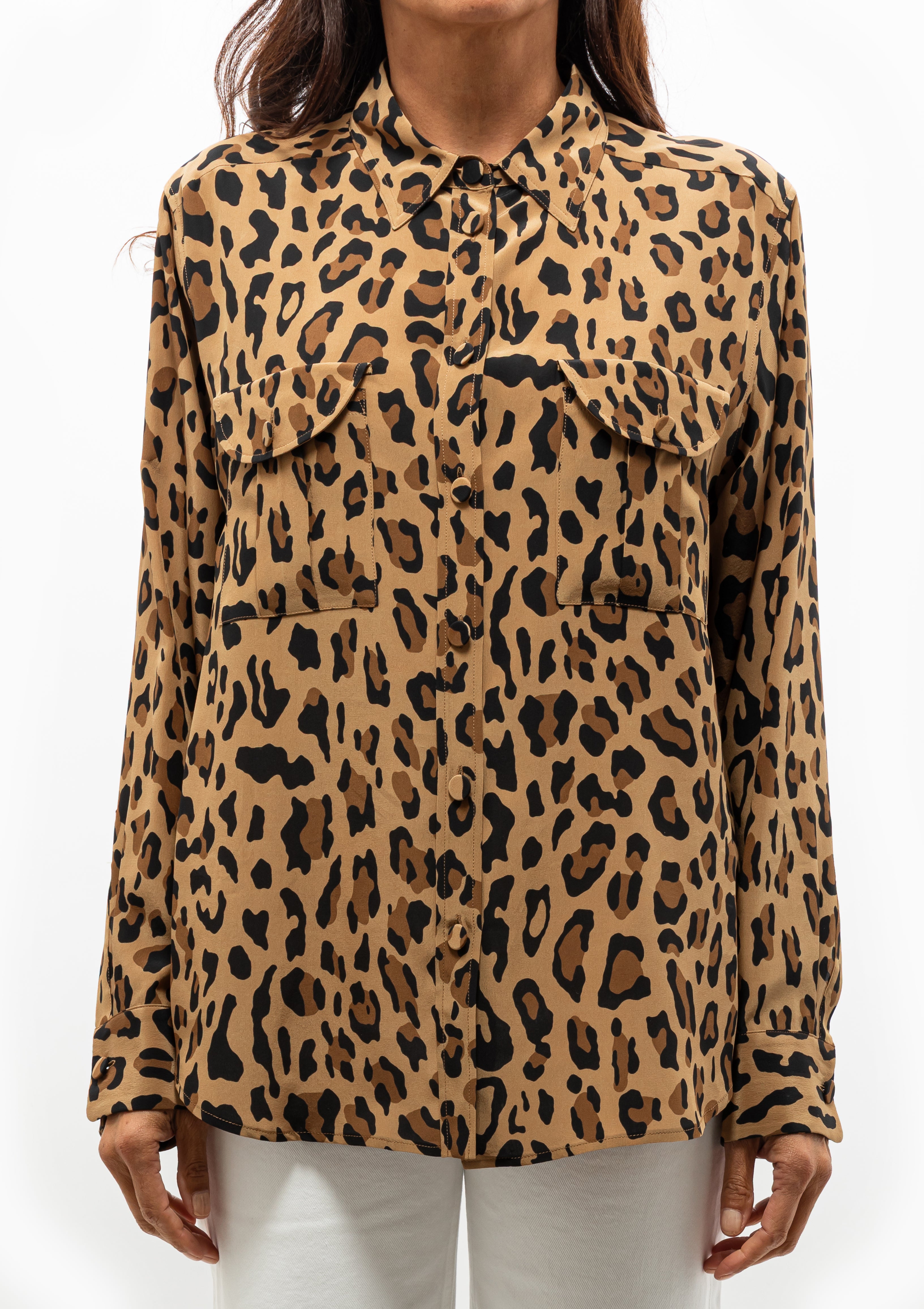 Printed Blaze Milano Simba Shirt and Paso Jean in Clapotis White ensemble, available at Diani Boutique.