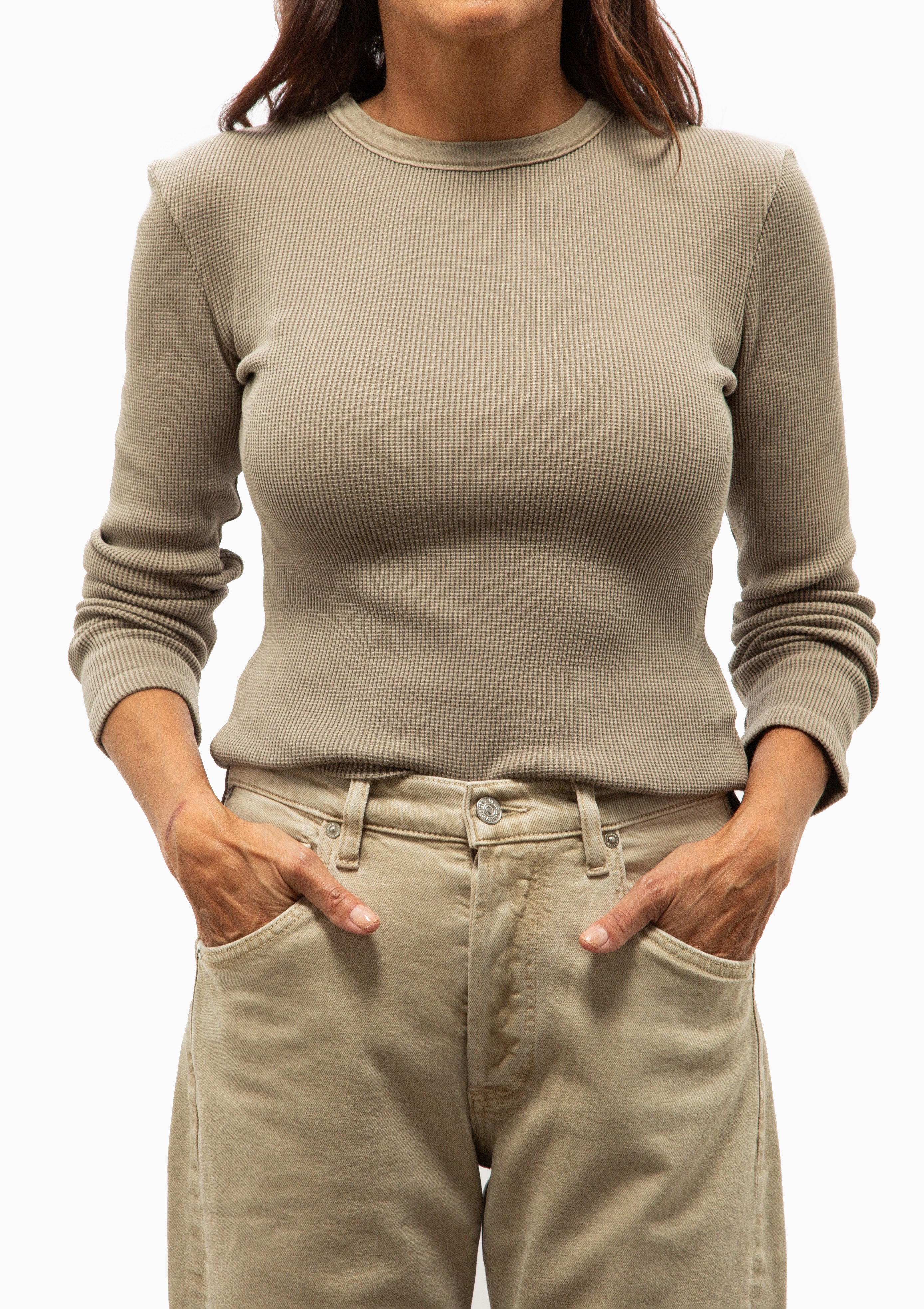 Pilar Waffle Crewneck | Bezal