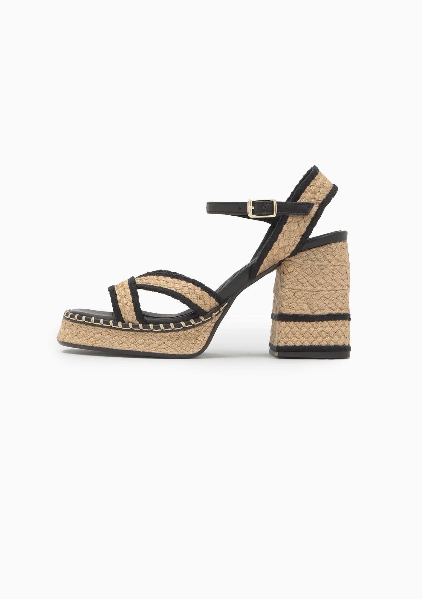 Vanish Heel Sandal | Natural/Negro