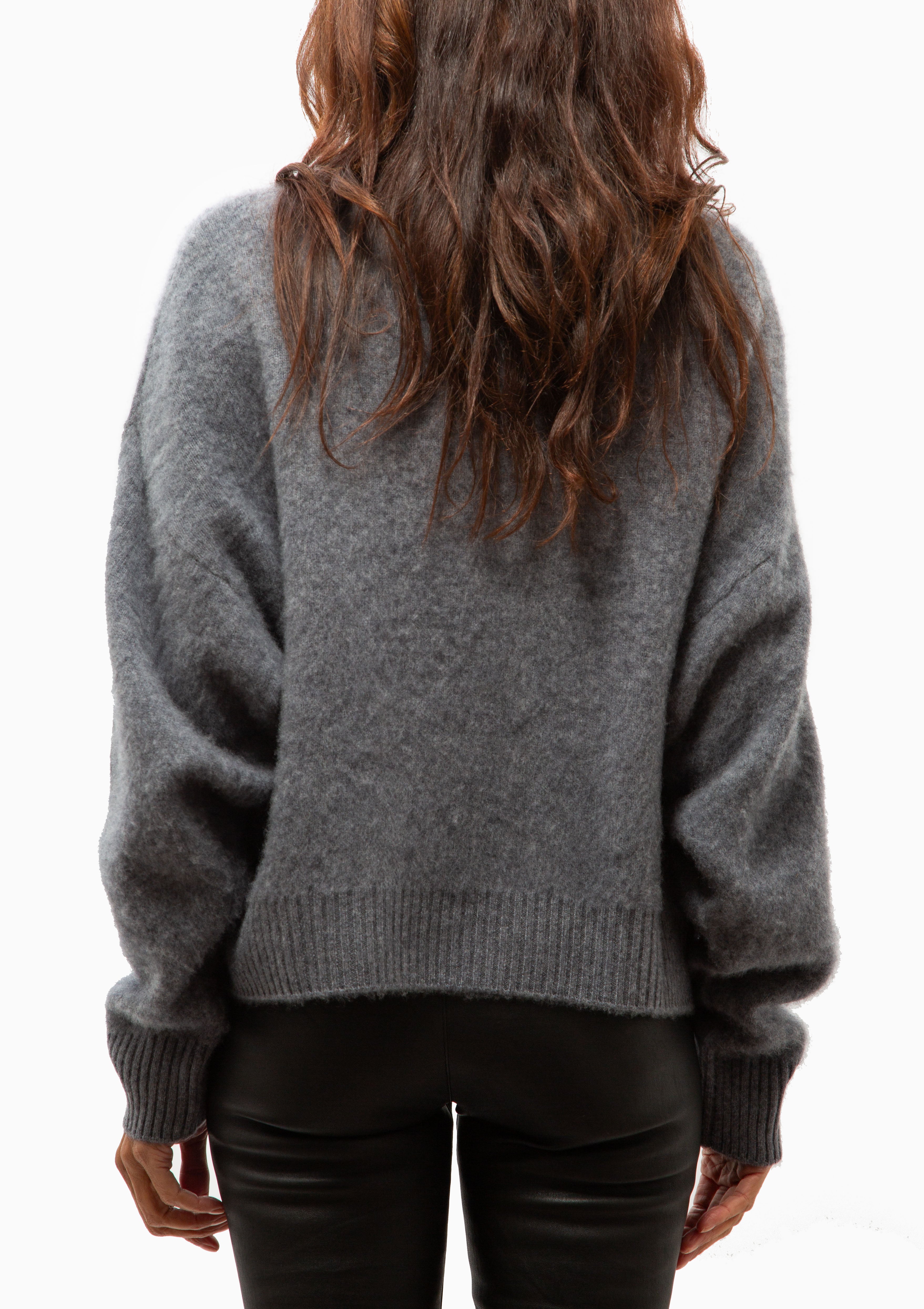 Devon Puff Turtleneck | Grey