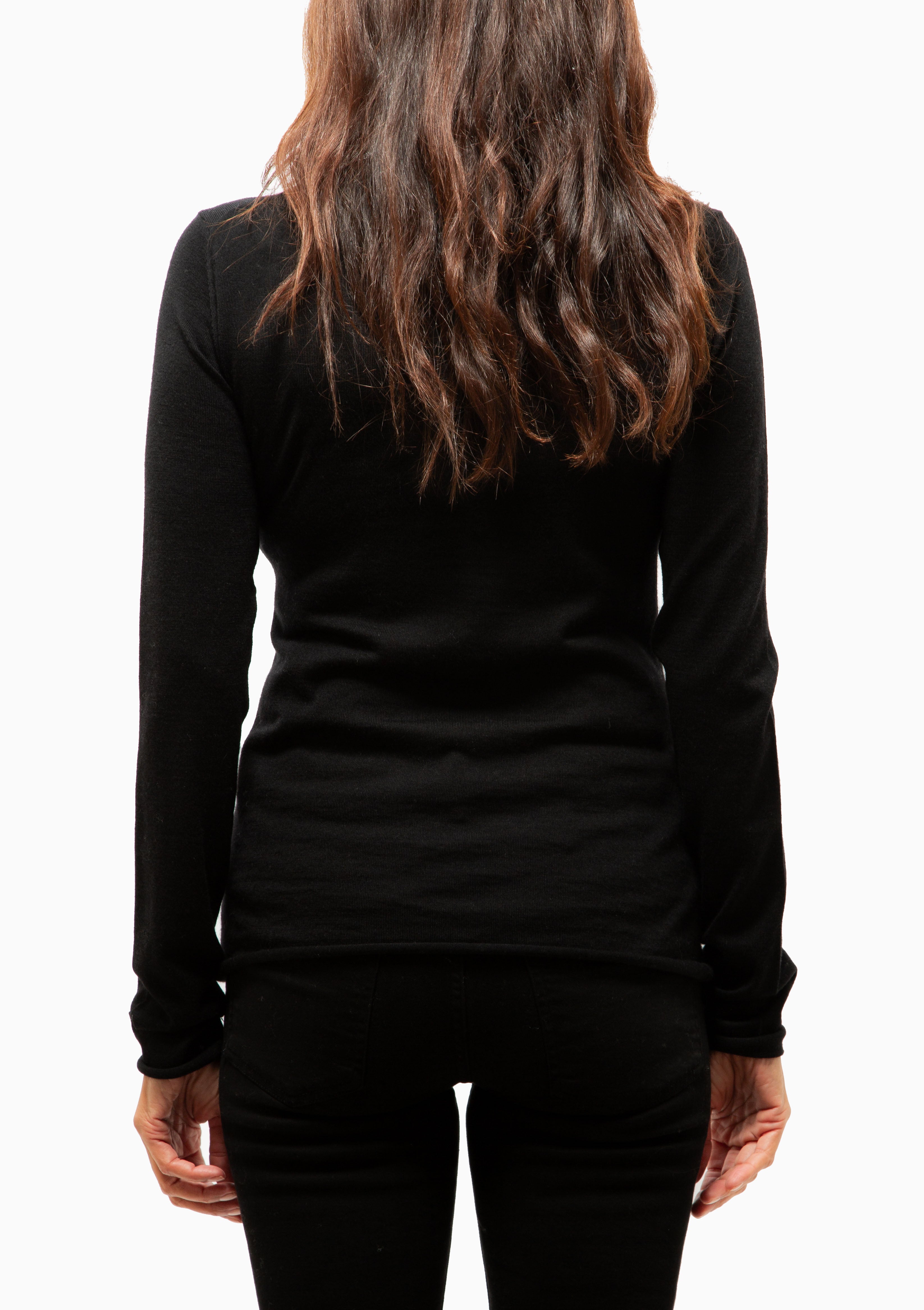 Long Slim Turtleneck | Black